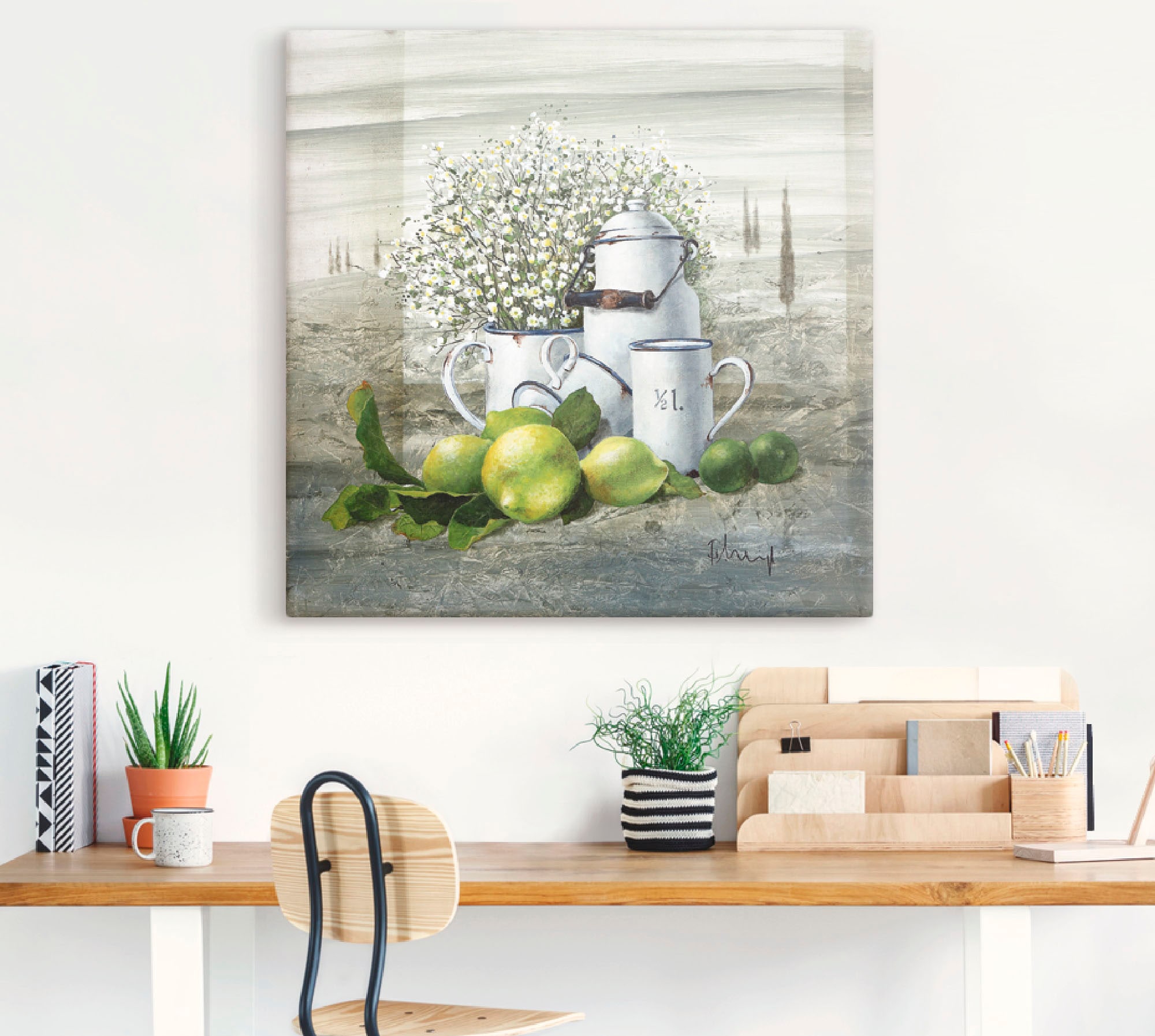 Artland Wandbild »Stillleben mit Milchkanne«, Arrangements, (1 St.), als Leinwandbild, Poster, Wandaufkleber in verschied. Größen