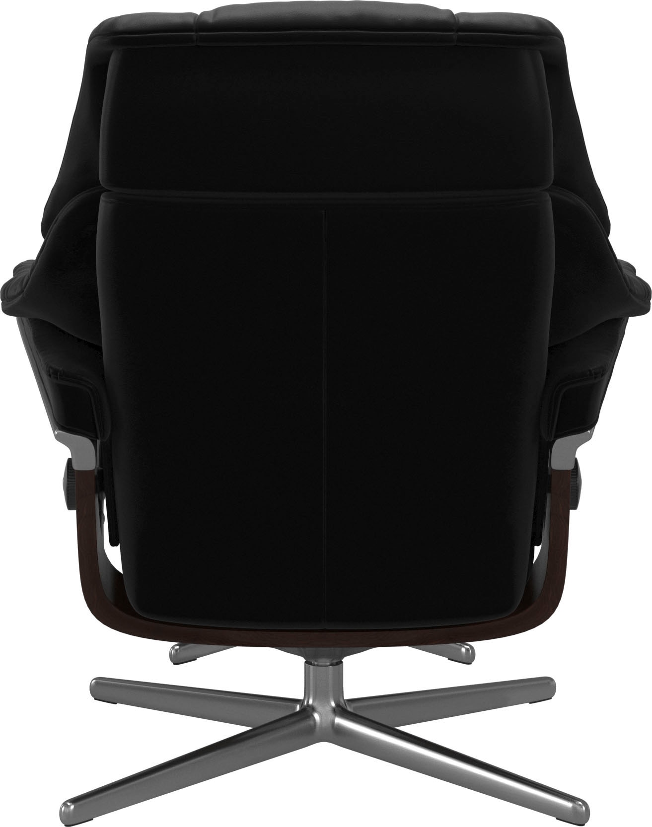 Stressless® Relaxsessel »Reno«, (Set, Relaxsessel mit Hocker), mit Hocker, mit Cross Base, Größe S, M & L, Holzakzent Braun