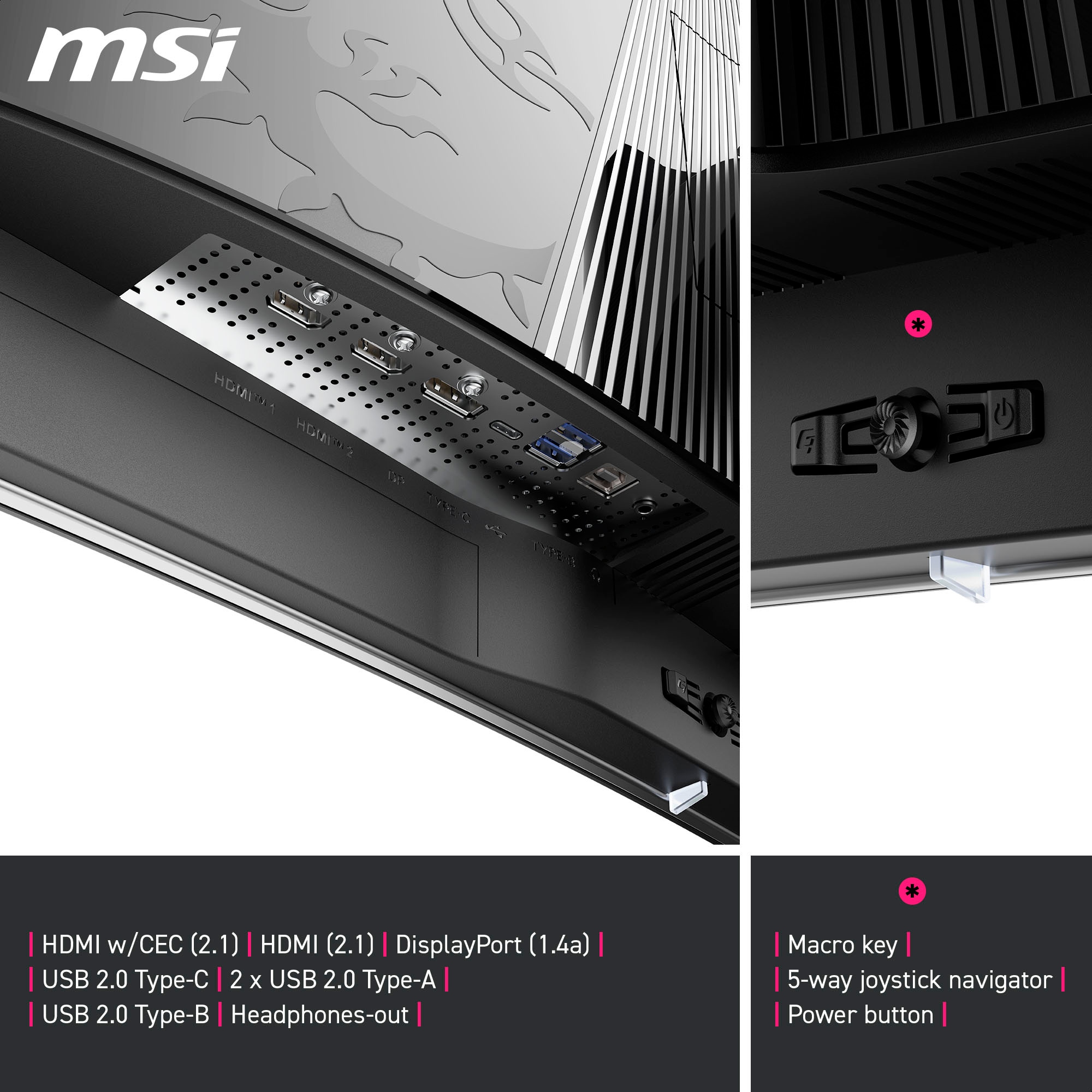 MSI Curved-Gaming-Monitor »MPG 321CURX QD-OLED«, 80 cm/32 Zoll, 3840 x 2160 px, 4K Ultra HD, 0,03 ms Reaktionszeit, 240 Hz