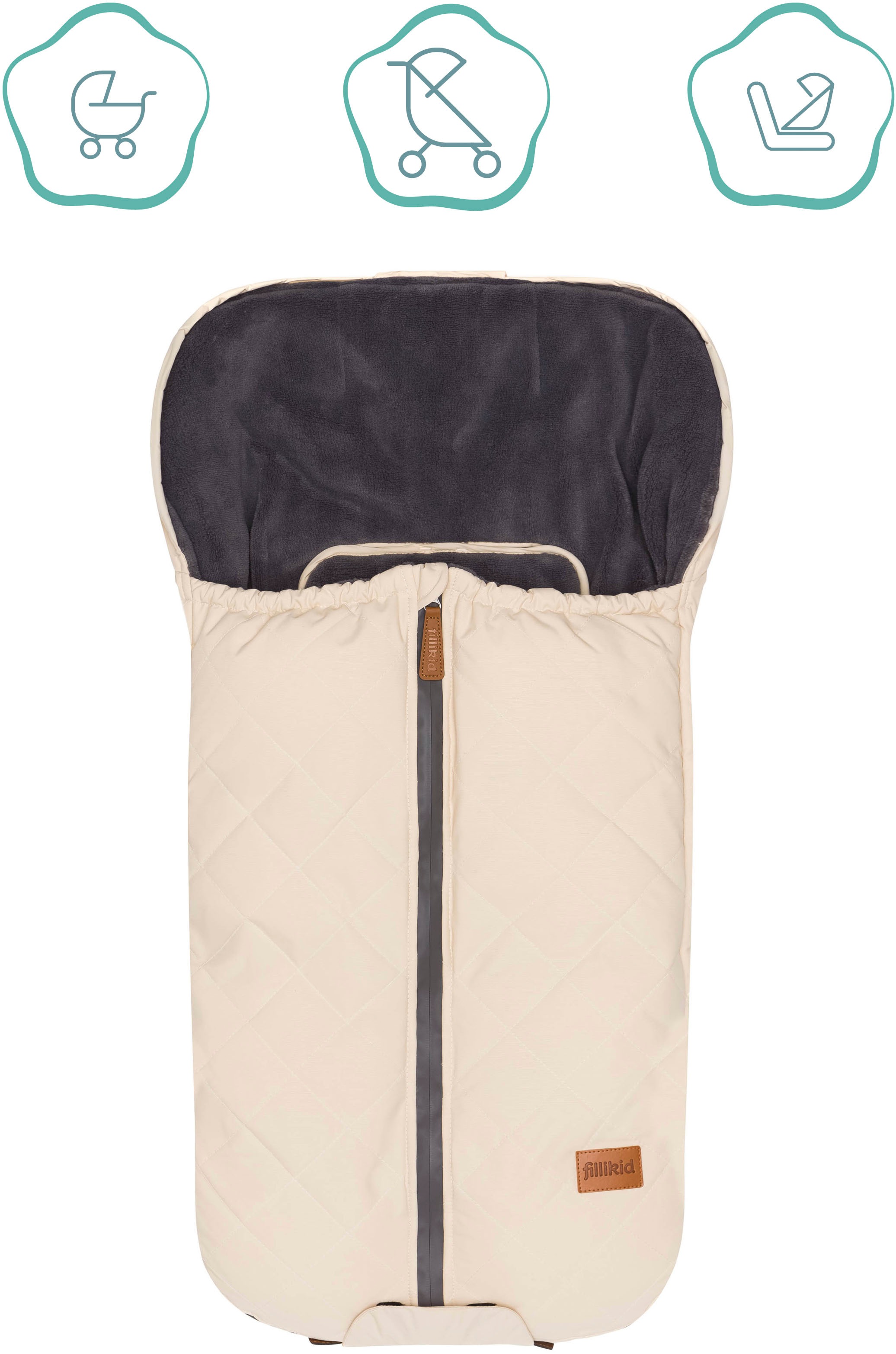 Fillikid Fußsack »Nevado, Winterfußsack, ivory«