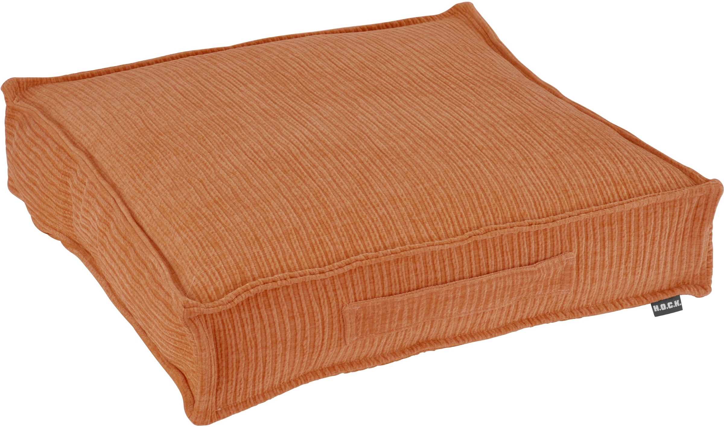H.O.C.K. Sitzauflage »Jonny« Cordkissen inkl. Füllung, 50x50x10cm, Matratzenkissen, strukturiert