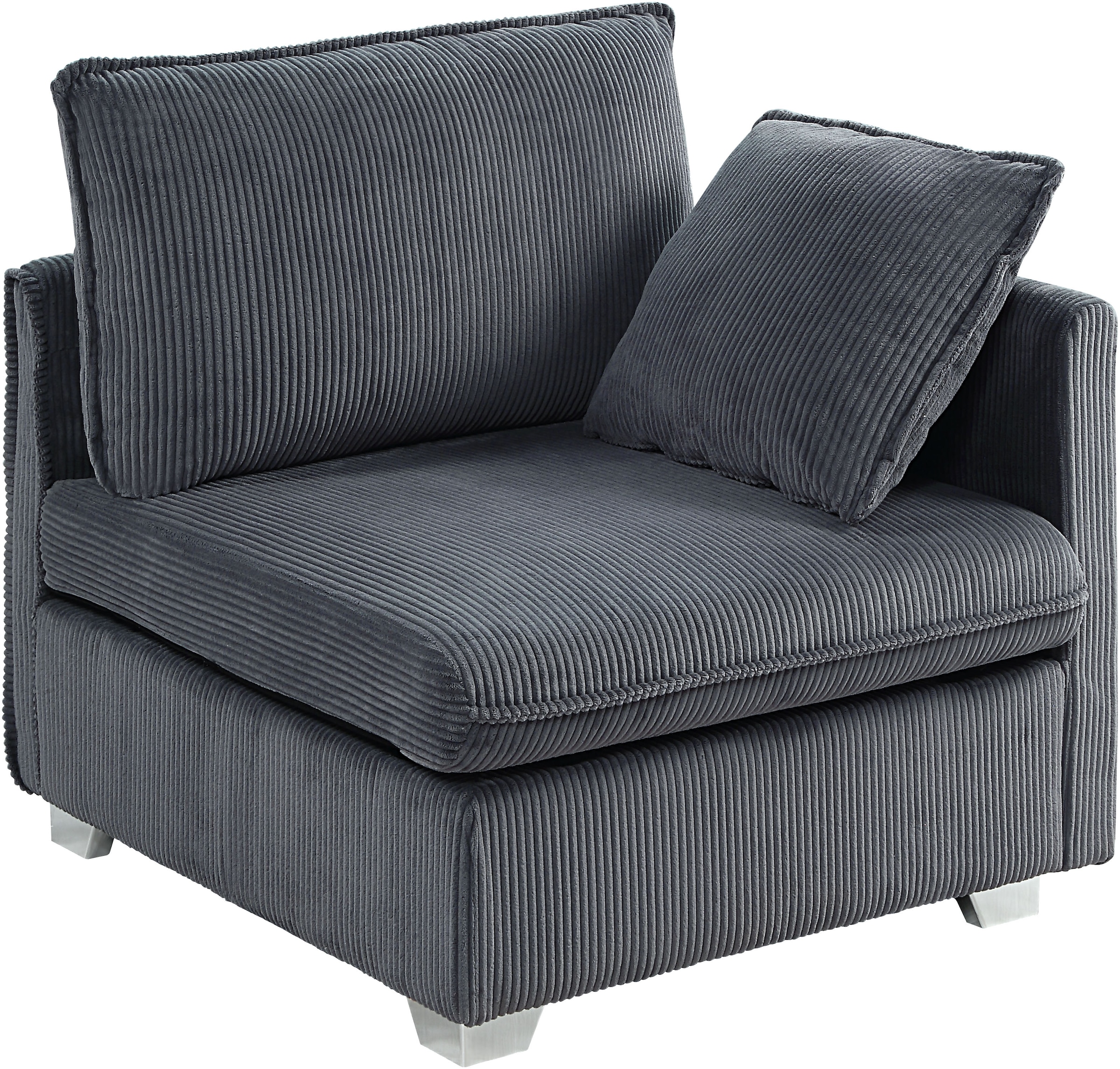 ATLANTIC home collection Wohnlandschaft, modularer 4-Sitzer mit 2 Hockern, weicher Cordbezug
