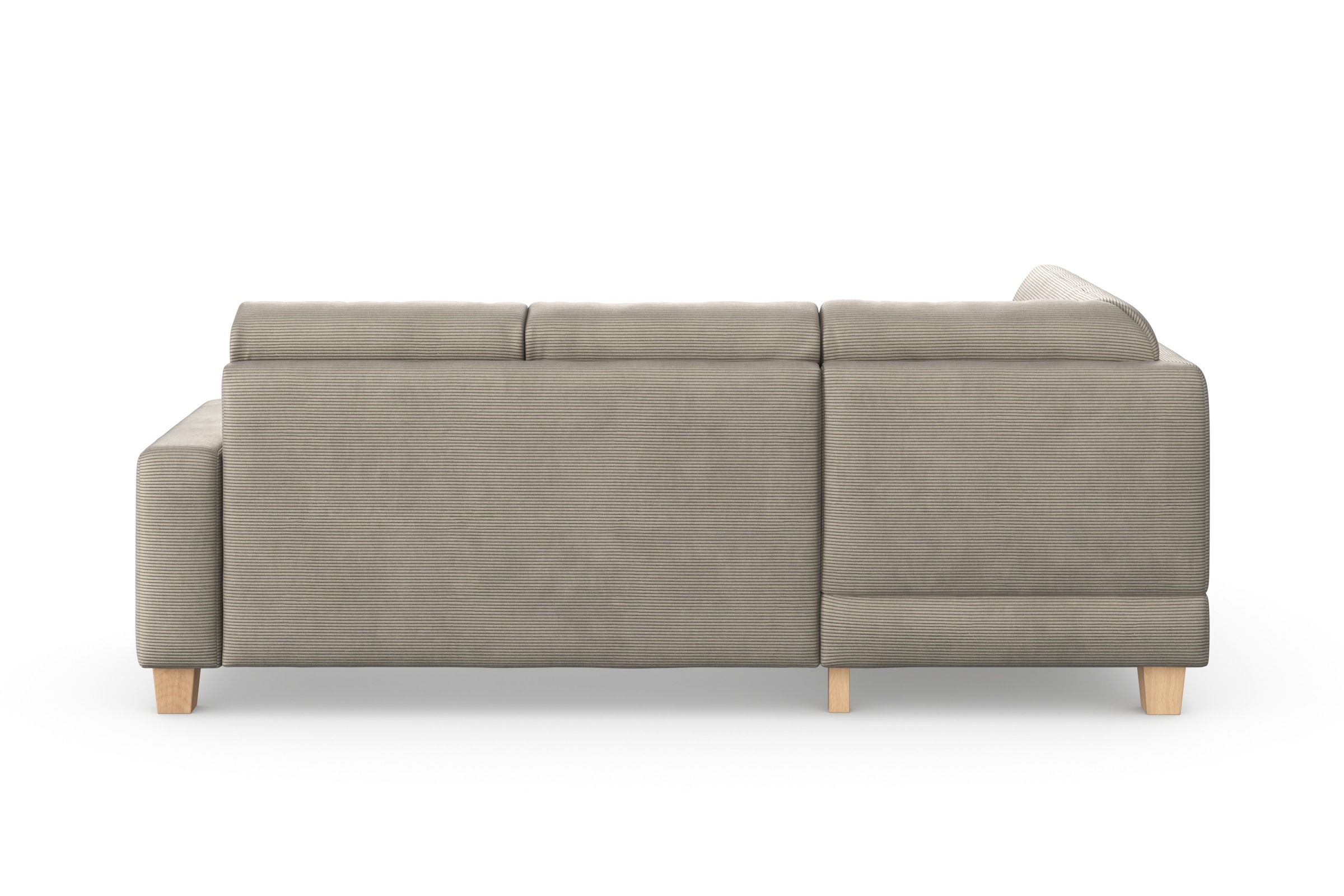 Home affaire Ecksofa »Summer L-Form«, mit Ottomane, wahlweise mit Bettfunktion und Bettkasten, Cord-Bezug