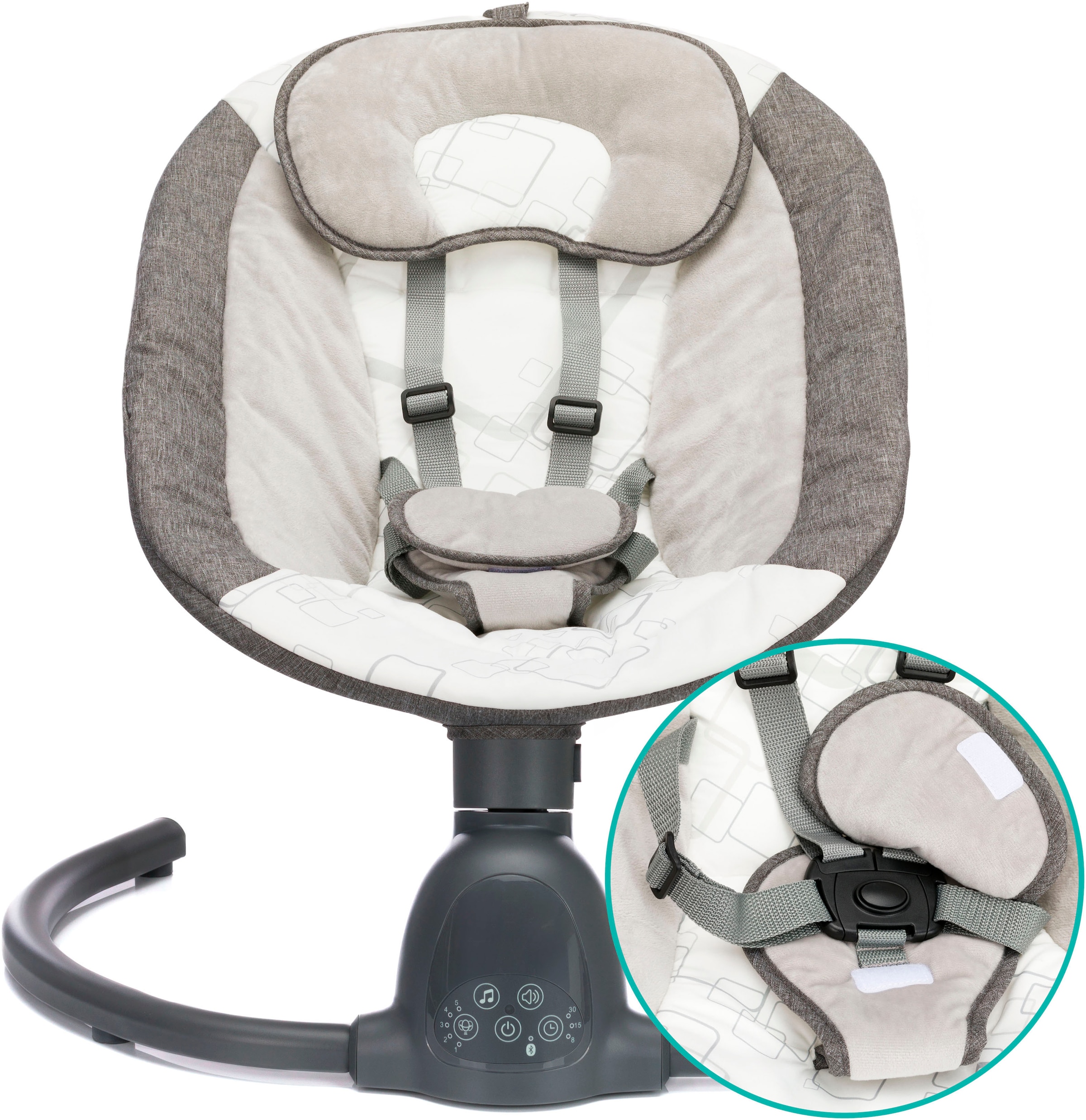 Fillikid Babywippe »Elektrische Wippe, Luna«, bis 9 kg, inkl. Fernbedienung