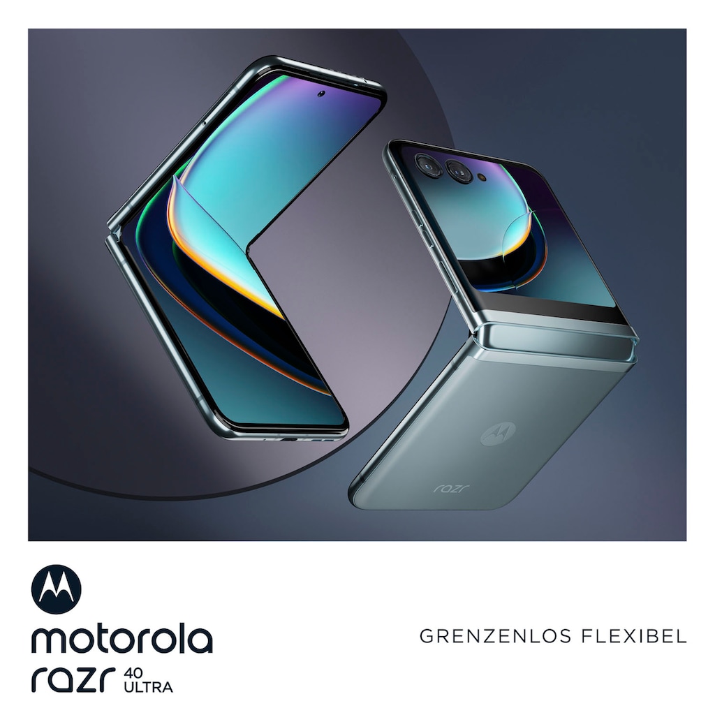 Motorola Smartphone »Motorola razr40 ultra«, Glacier Blue, 17,52 cm/6,9 Zoll, 256 GB Speicherplatz, 12 MP Kamera