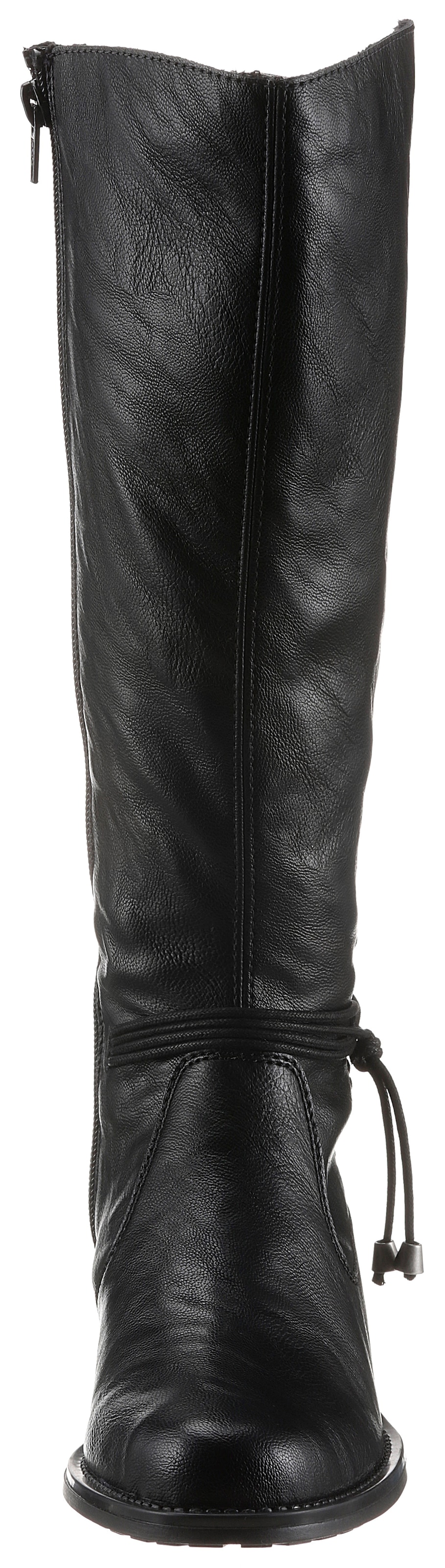 Rieker Reißverschlussstiefel, Langschaftstiefel, Blockabsatz, Vario-Schaft und 2 Reißverschlüssen