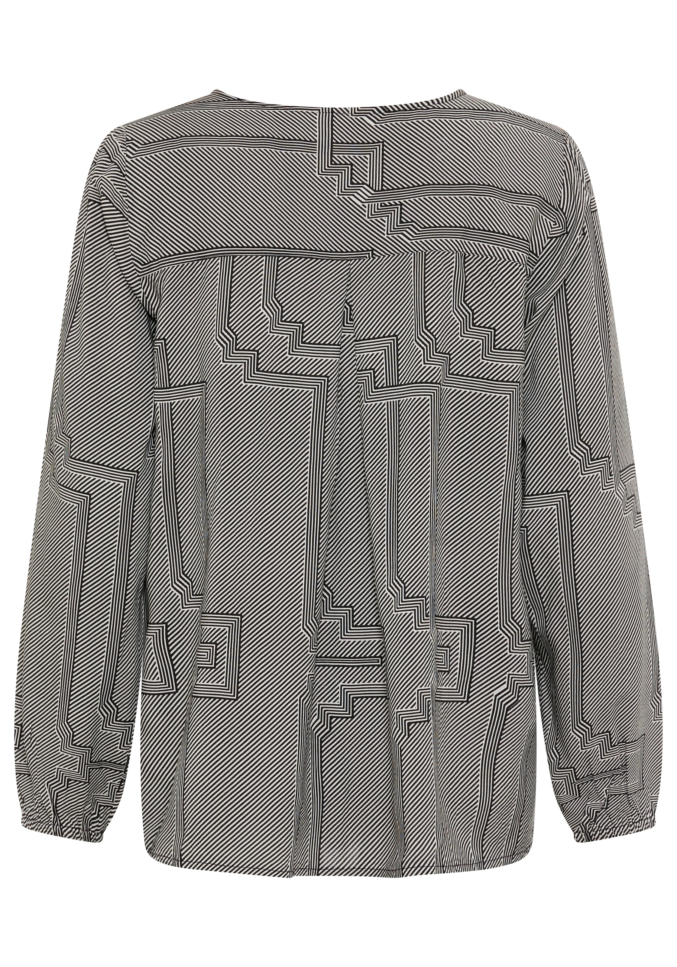 DELMAO Schlupfbluse femininer Stil, Langarm, aus Viskose, mit V-Ausschnitt