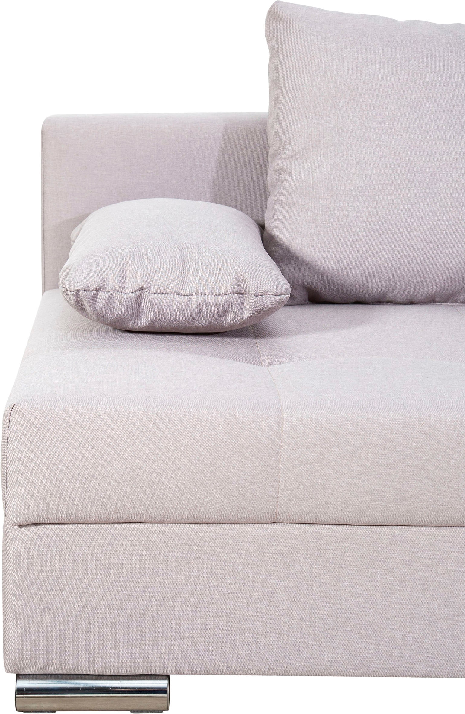 COLLECTION AB Schlafsofa »Tania mit Bettfunktion und Bettkasten«, komfortabler Sitzkomfort: Federkern-Polsterung, inklusive Rückenkissen