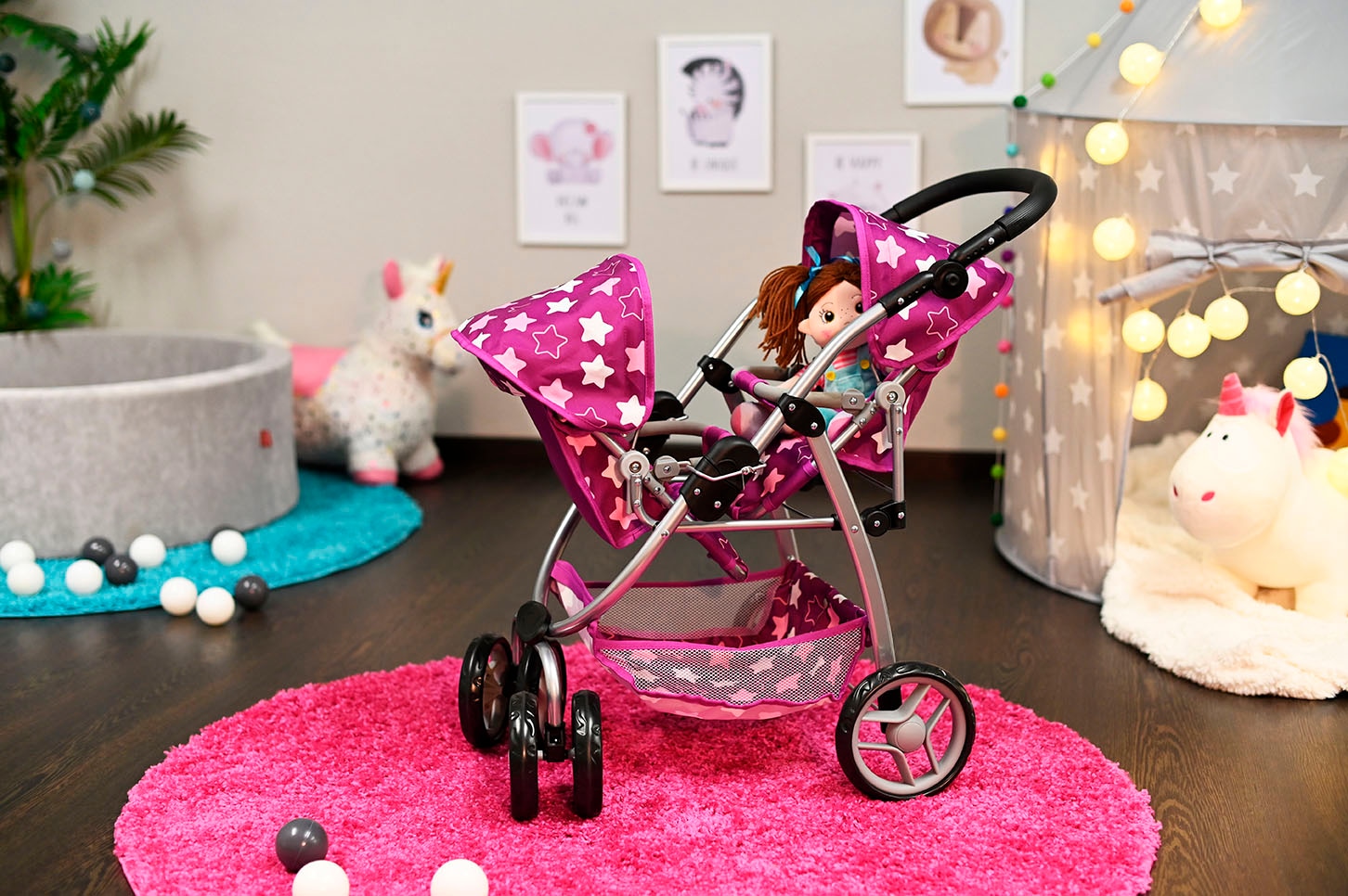 Knorrtoys® Puppen-Zwillingsbuggy »Milo«