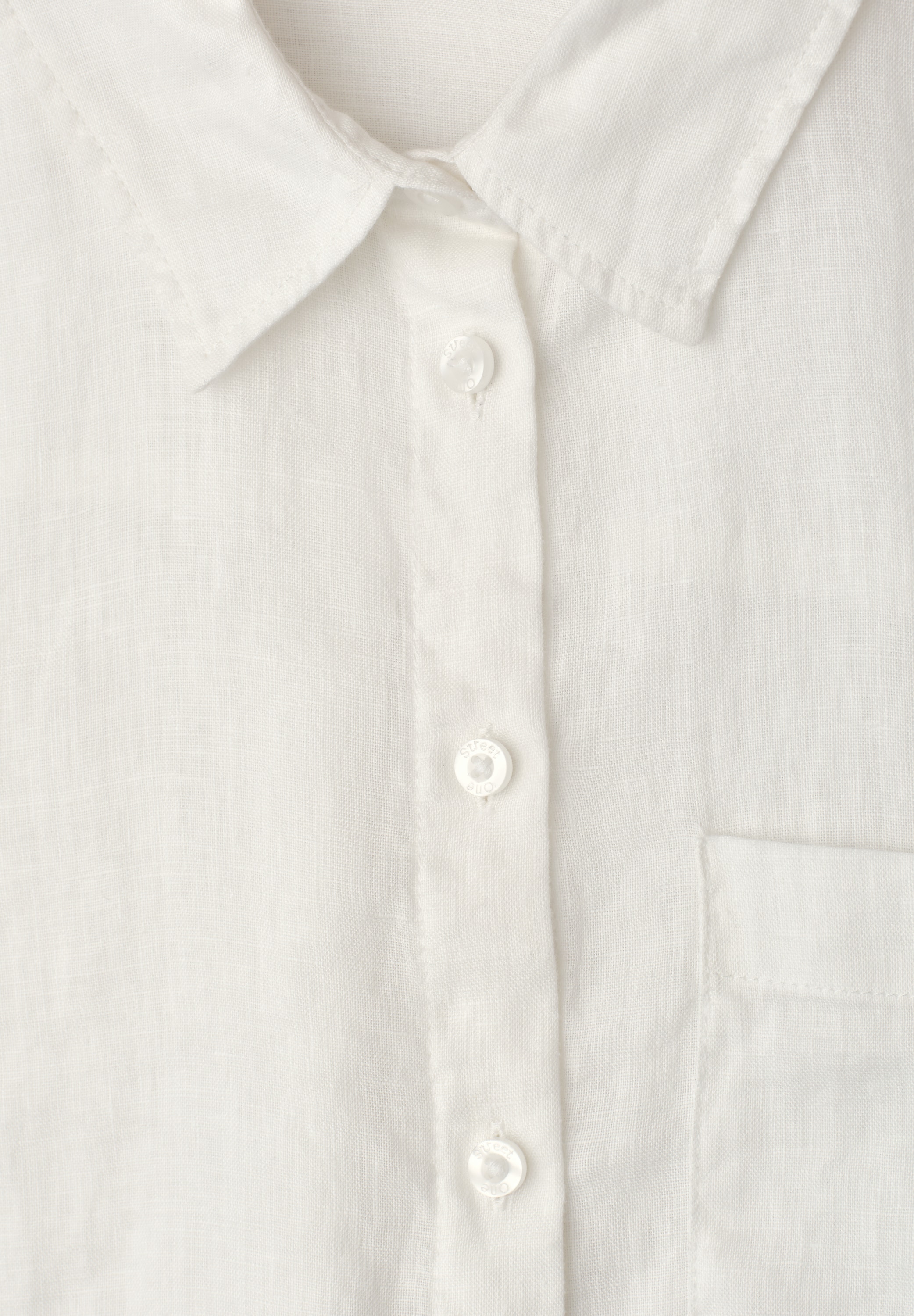 STREET ONE Shirtbluse 3/4-Arm Sommerbluse aus Leinen