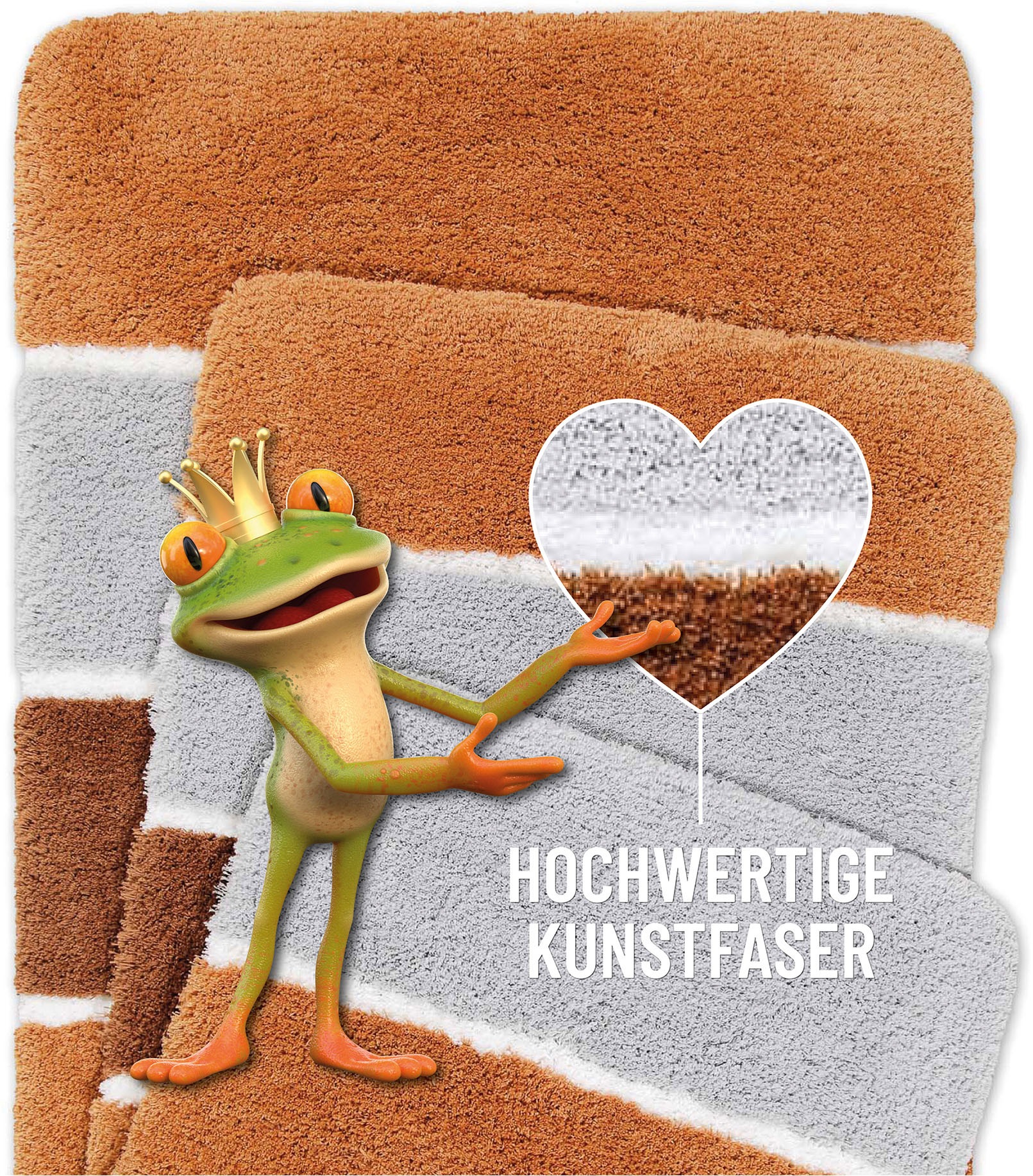 Homie Living Badematte »Rio Marina« Höhe 30 mm rutschhemmend beschichtet fußbodenheizungsgeeignet | schnell trocknend