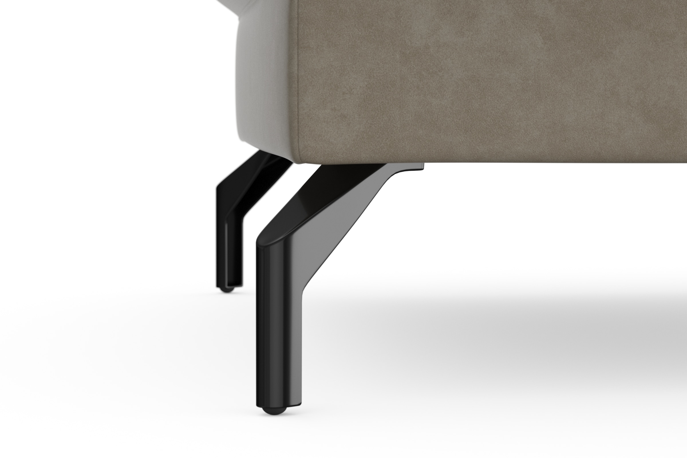 sit&more Hocker »Fashion« inklusive Federkern, mit hochwertigen, schwarzen Metallfüßen