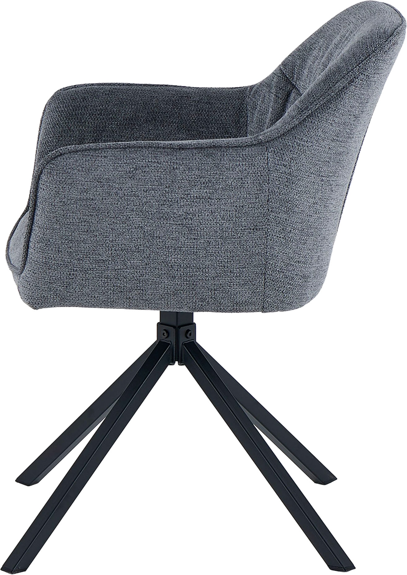 OTTO home Esszimmerstuhl »Turin« (Set) 2 Stk.moderner Stuhl, 360 Grad drehbar, mit hochwertigem Strukturstoff