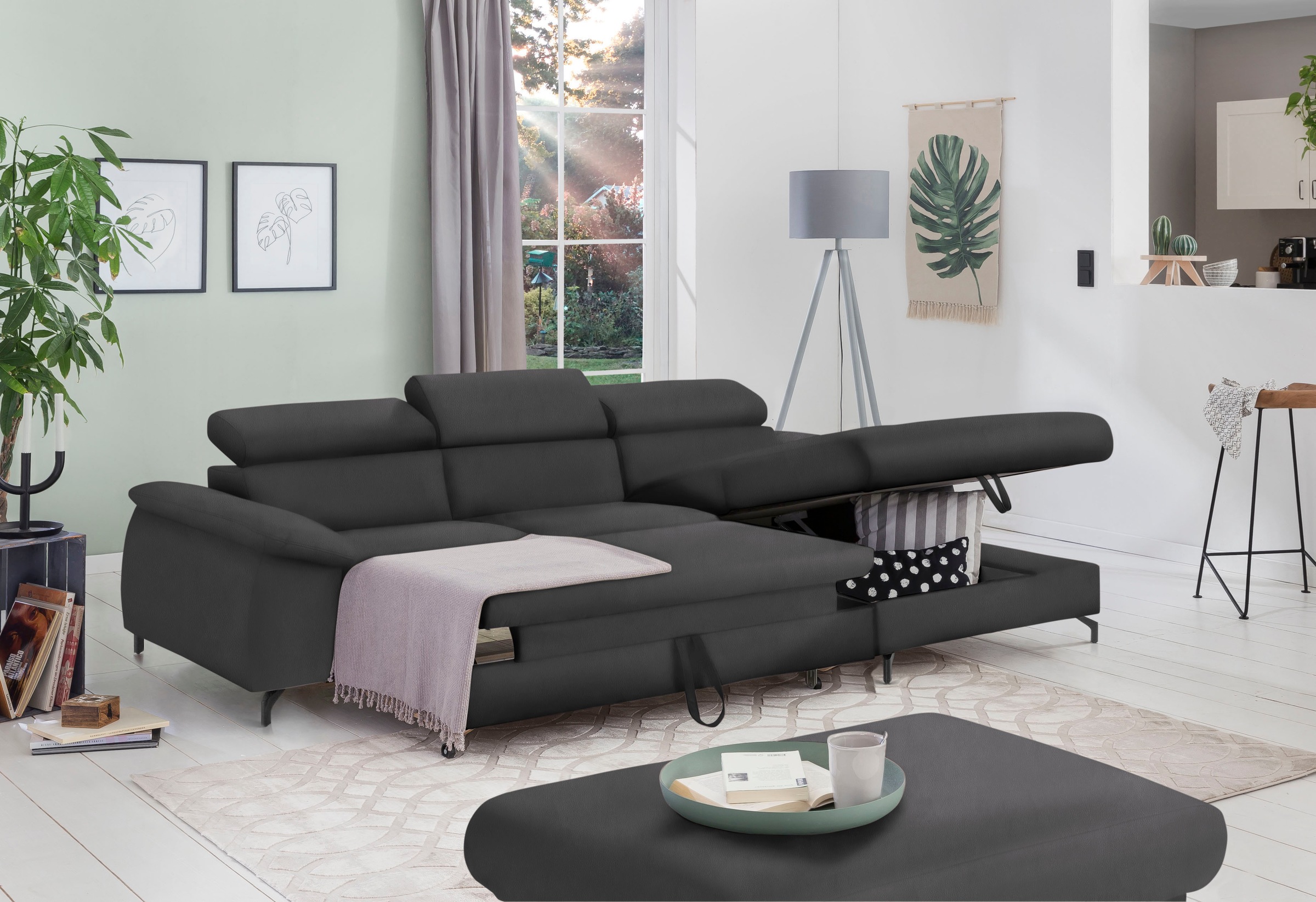 COTTA Ecksofa »Kitty L-Form«, mit Kopfteilverstellung, wahlweise mit Bettfunktion & Bettkasten