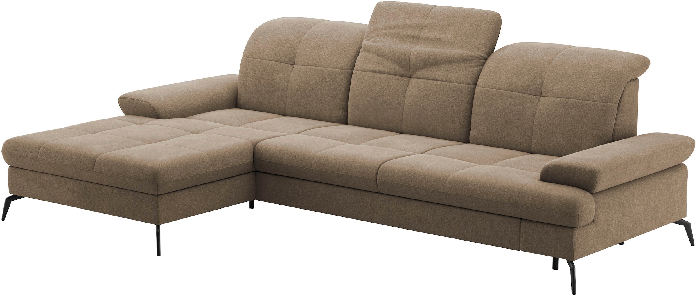 sit&more Ecksofa »Amica, L-Form, inkl. Sitztiefenverstellung & Armteilverstellung«, wahlweise mit Bettfunktion, Bettkasten und Kopfteilverstellung