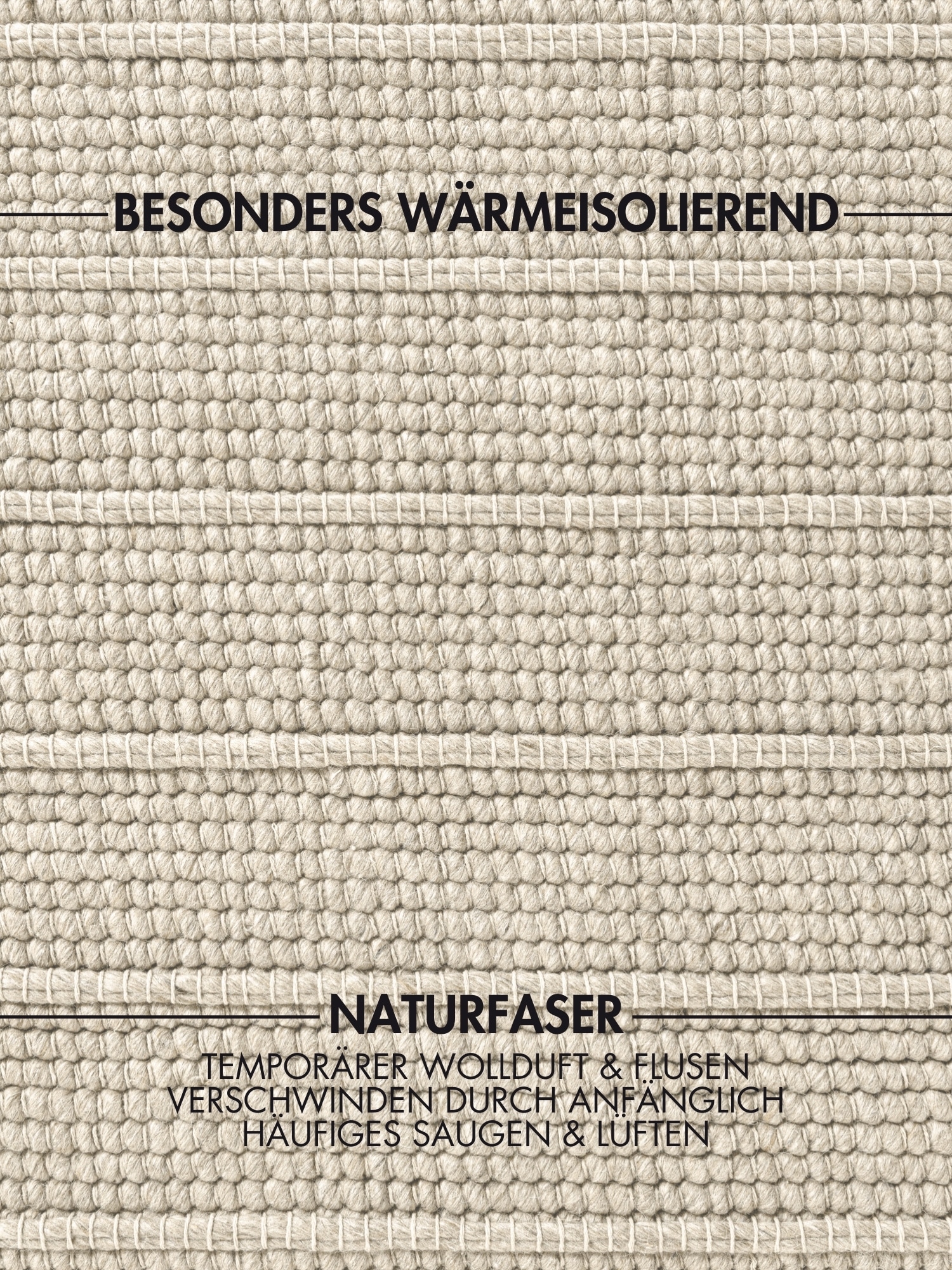 Ted Baker Wollteppich »Parker« rechteckig 7 mm Höhe Wolle, Natur, Handgewebt, Wohnzimmer, Schlafzimmer, Boho, Skandi