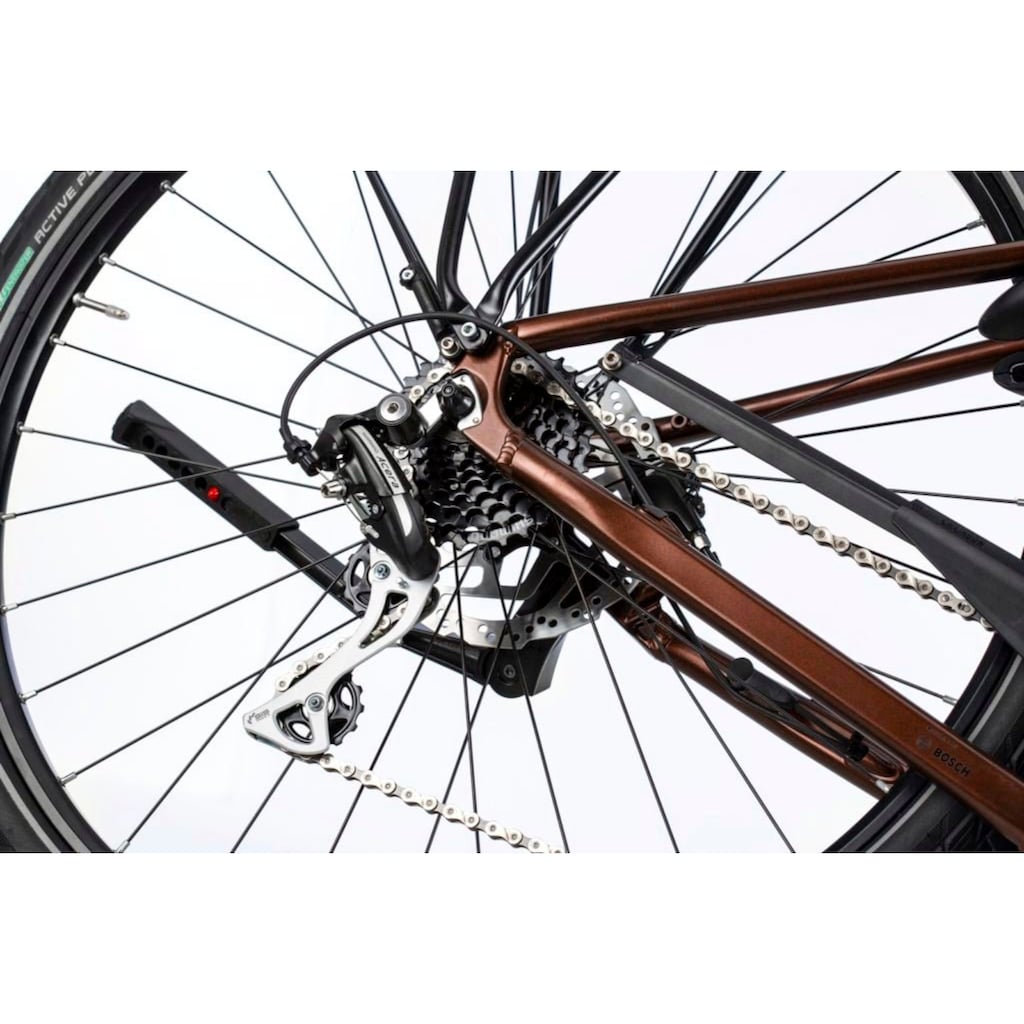 Cilo E-Bike »Cityliner CCLÂ°02+ Chocolate«, Shimano, Acera M360, Mittelmotor 250 W