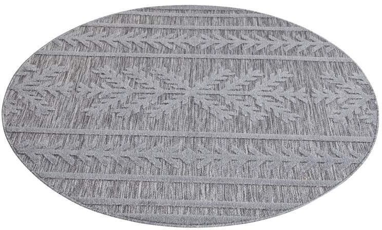 Carpet City Teppich »In-& Outdoorteppich Santorini 411, 3D-Effekt, Boho-Optik«, rund, 5 mm Höhe, Wetterfest & UV-beständig für Terrasse, Balkon, Küche, Flur