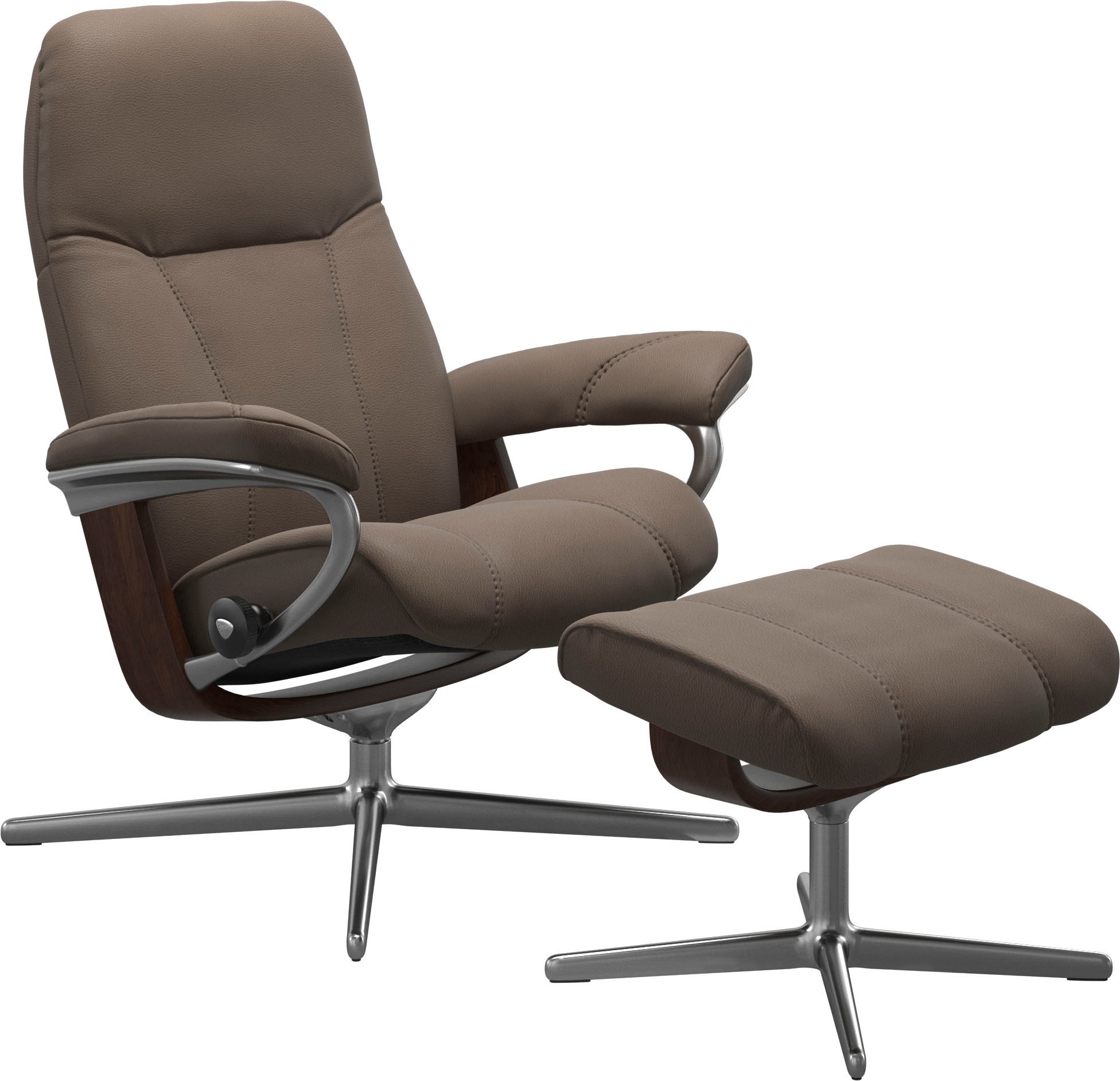 Stressless Fußhocker "Consul", mit Cross Base, Größe S, M & L, Holzakzent B günstig online kaufen