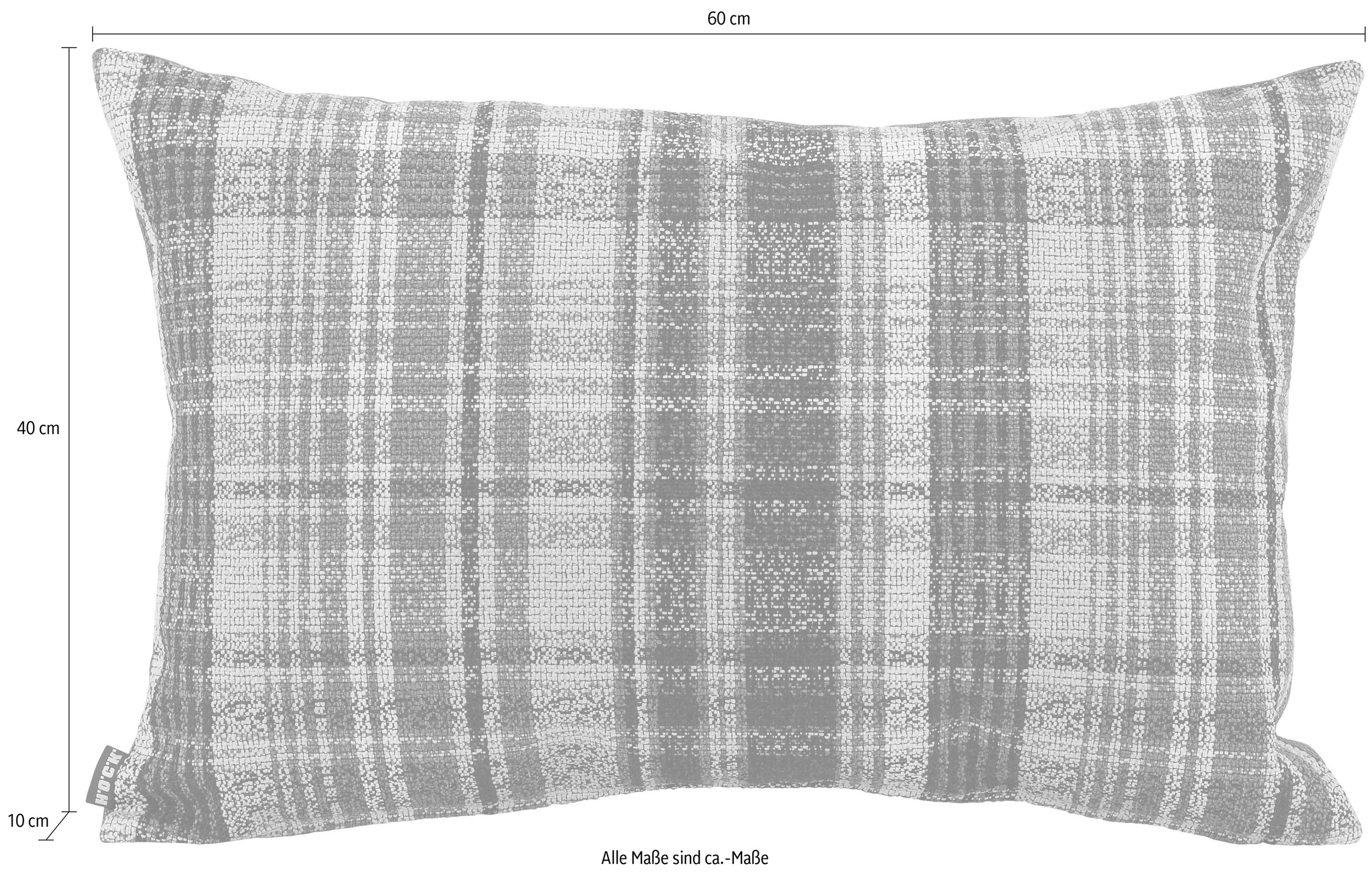 H.O.C.K. Dekokissen »Ardesia« mit Karomuster, Kissenhülle mit Füllung, 1 St günstig online kaufen