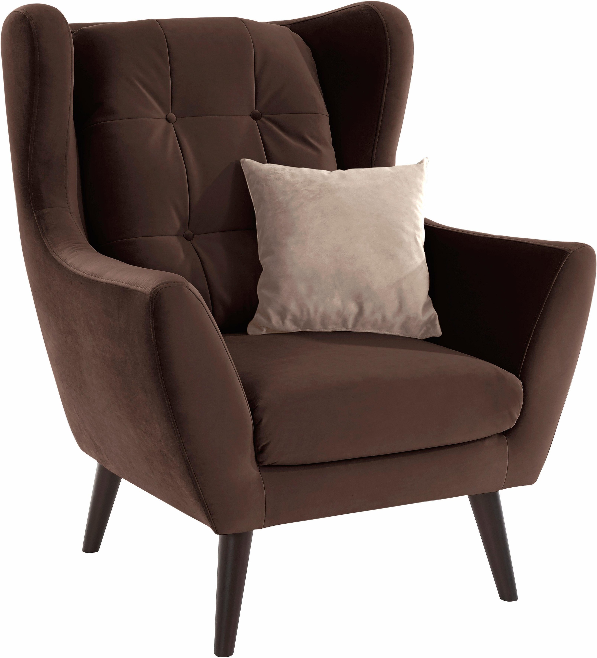 Home affaire Ohrensessel »Hemmink, Sessel, Loungesessel« mit Knopfheftung günstig online kaufen