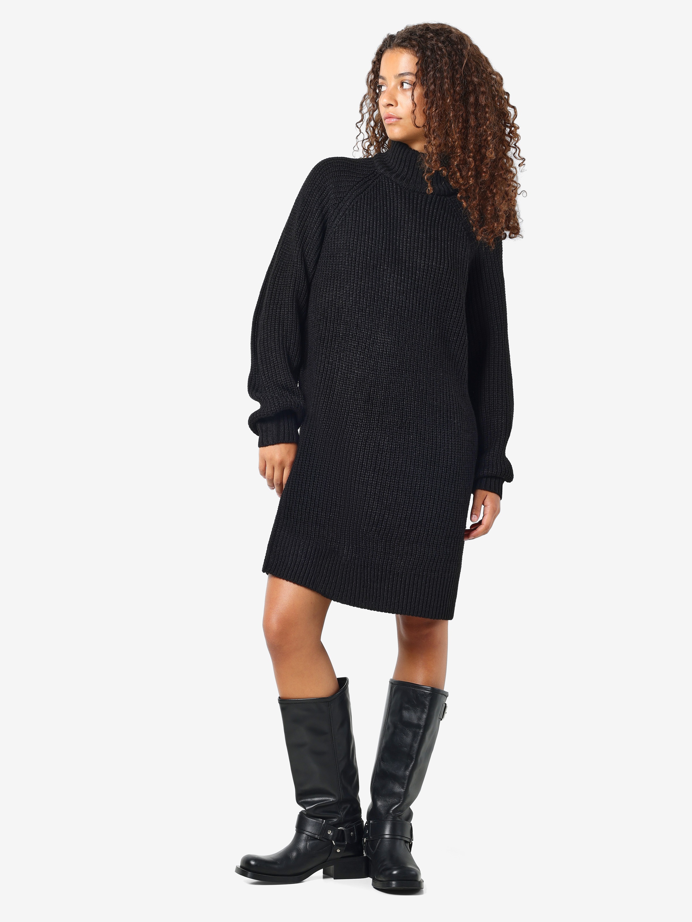 Noisy may Strickkleid »NMTIMMY L/S KNIT DRESS NOOS« Kunstfaser, relaxed fit