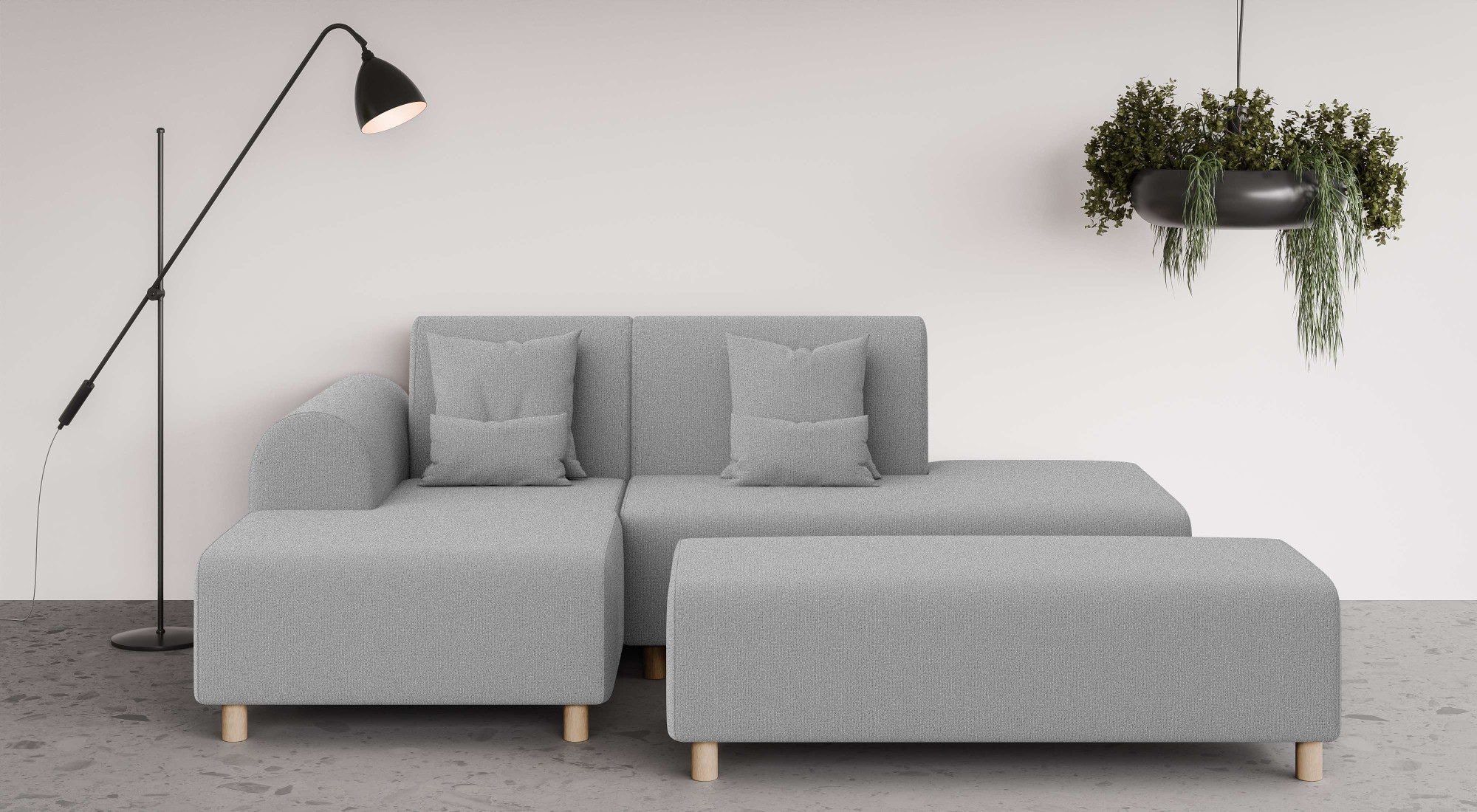 OTTO home Ecksofa »Suyala« L-Form mit Hocker günstig online kaufen