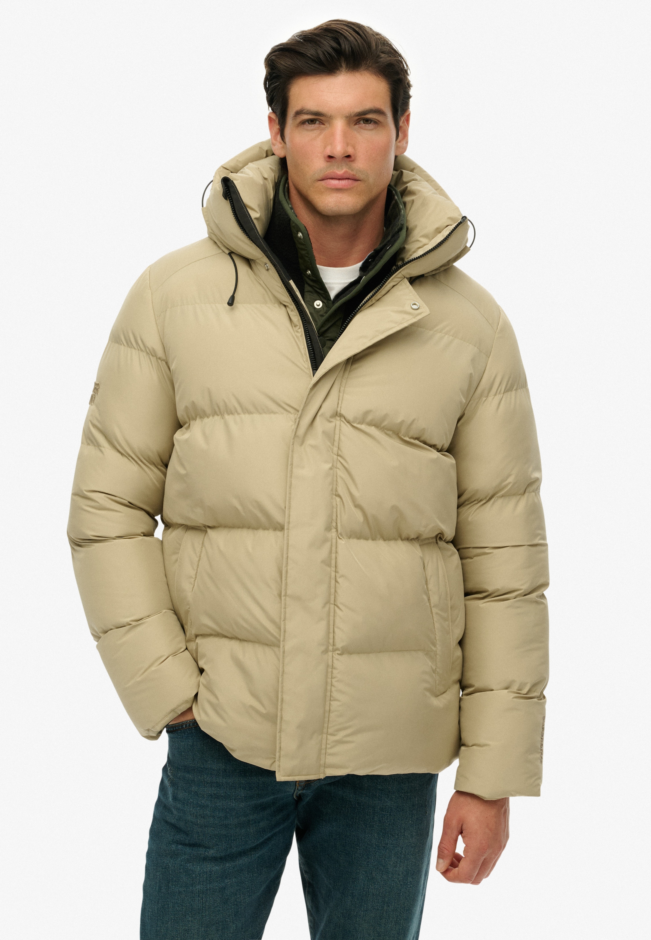 Superdry Steppjacke »HOODED 5 BAFFLE SPORTS PUFFER« mit Kapuze