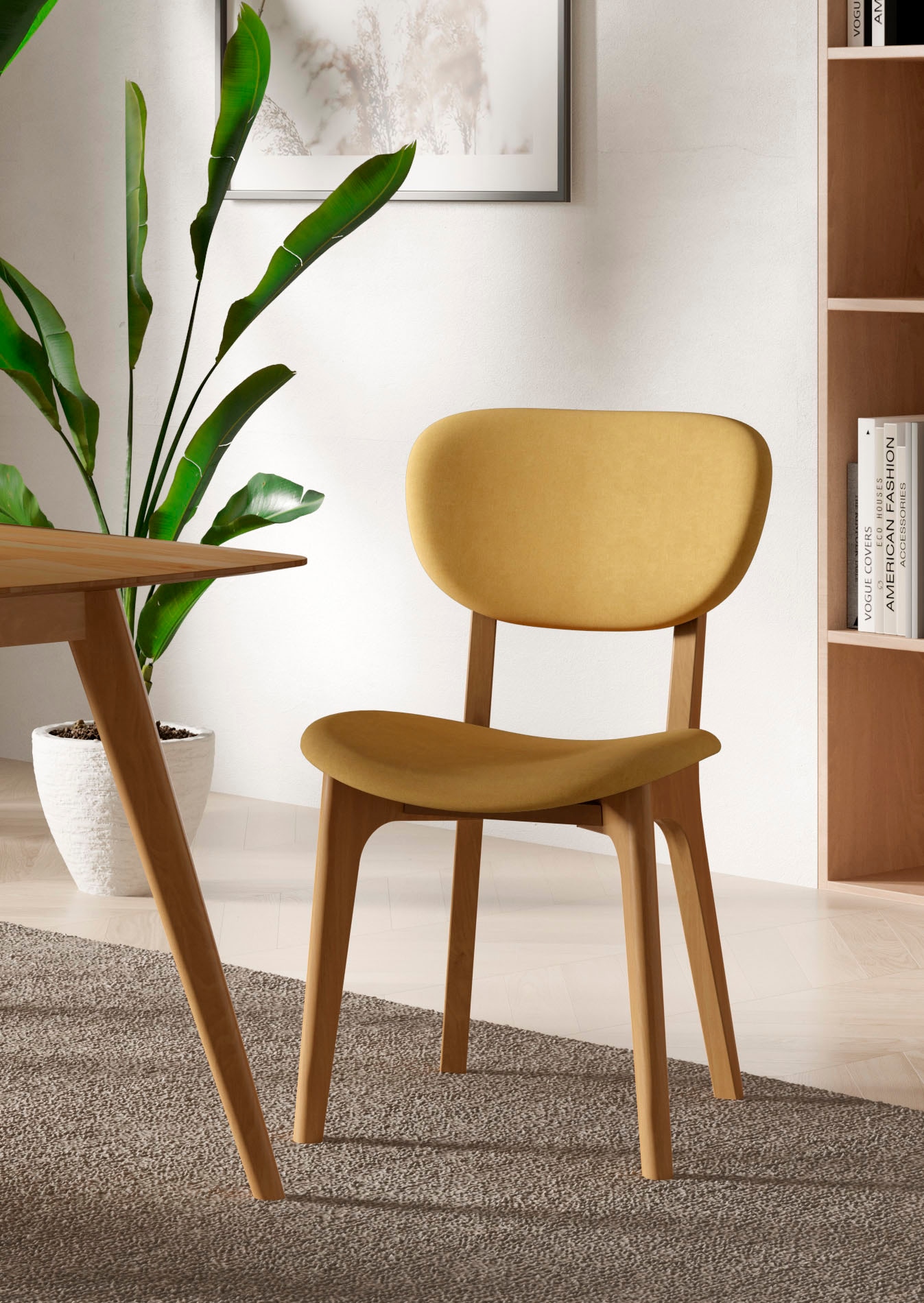 INOSIGN Stuhl »COZY Made in Italy« (Set) 2 Stk.Gestell in Buche, Kirsch- od günstig online kaufen