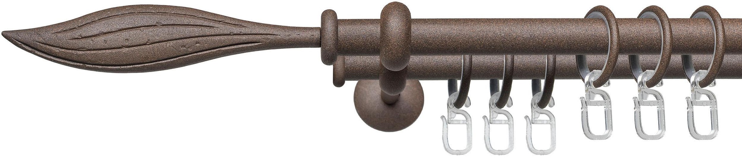 Liedeco Gardinenstange »Esp Blatt« Ø 16 mm 2 läufig-läufig Fixmaß günstig online kaufen