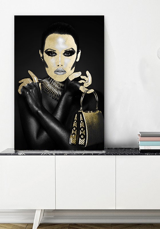 queence Acrylglasbild »Chensit«, Frau-Gemälde-Frau-Bilder von Frauen-Mode-M günstig online kaufen