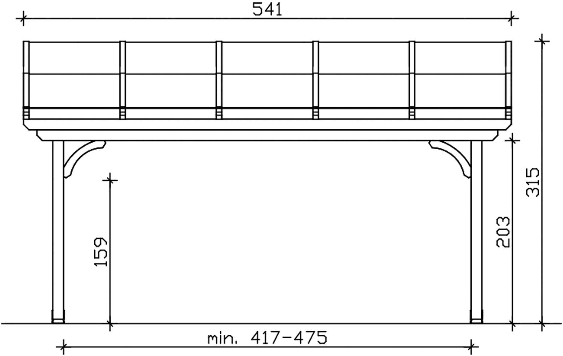 Skanholz Terrassendach »Verona« Leimholz