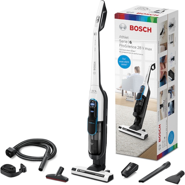 BOSCH Akku-Stielstaubsauger »Athlet BKH86SIL1, ProSilence 28V«, extra leise,  inkl. Zubehör-Set, 60 Min. Laufzeit auf Rechnung bestellen