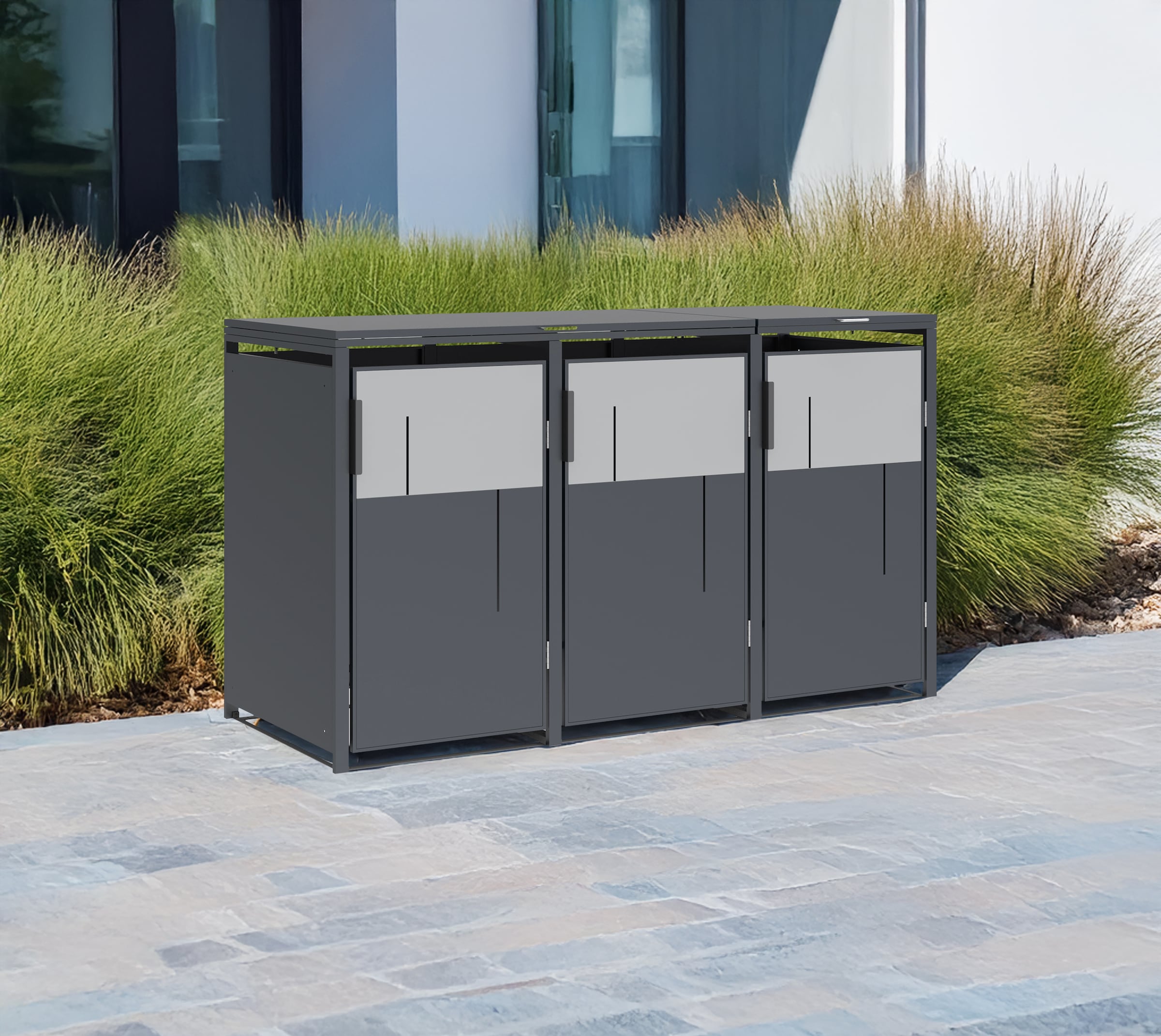 WESTMANN Mülltonnenbox »Tonus 3« BxTxH: 198x80x116 cm, für 3x240 L Mülltonnen