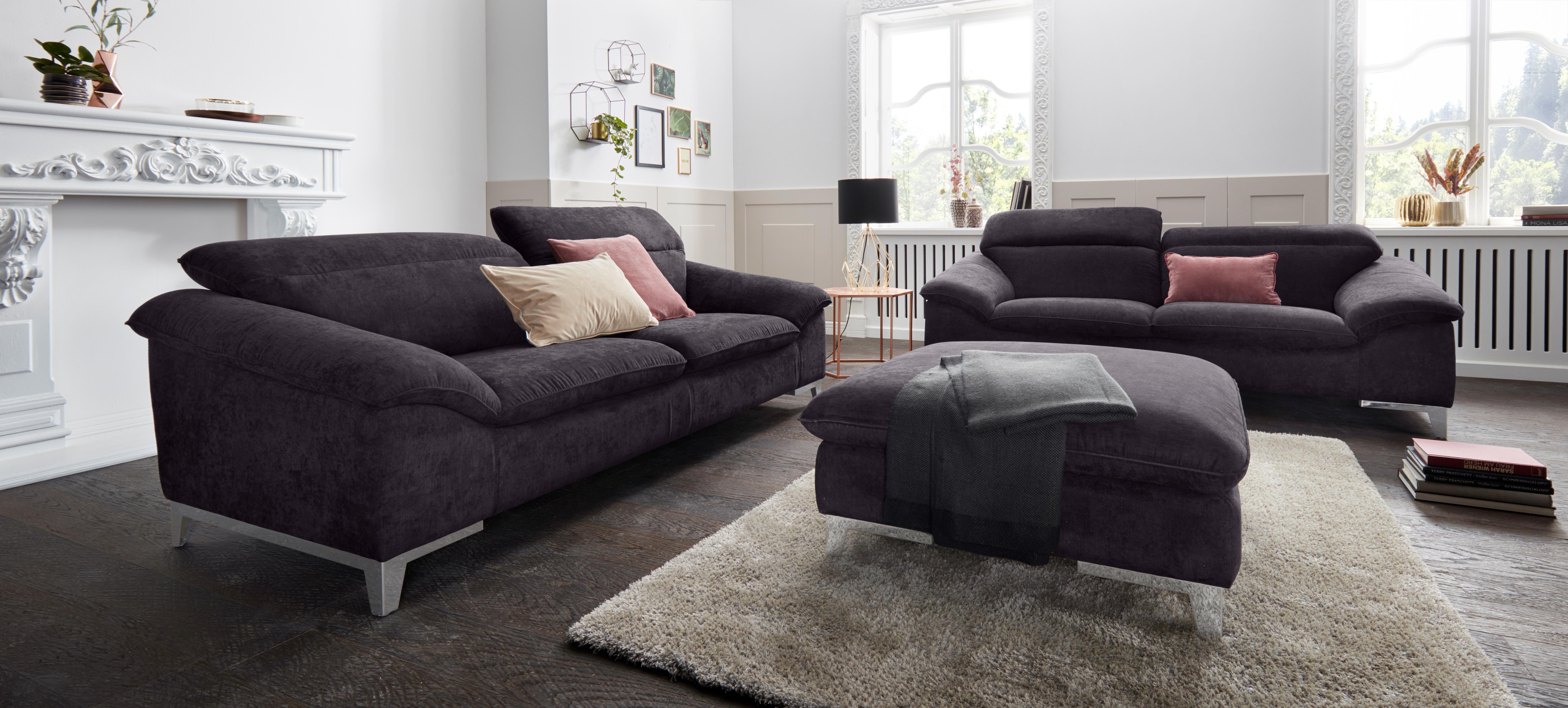 COTTA Polstergarnitur »Teresa L-Form« Set, Set bestehend aus: Ecksofa mit K günstig online kaufen