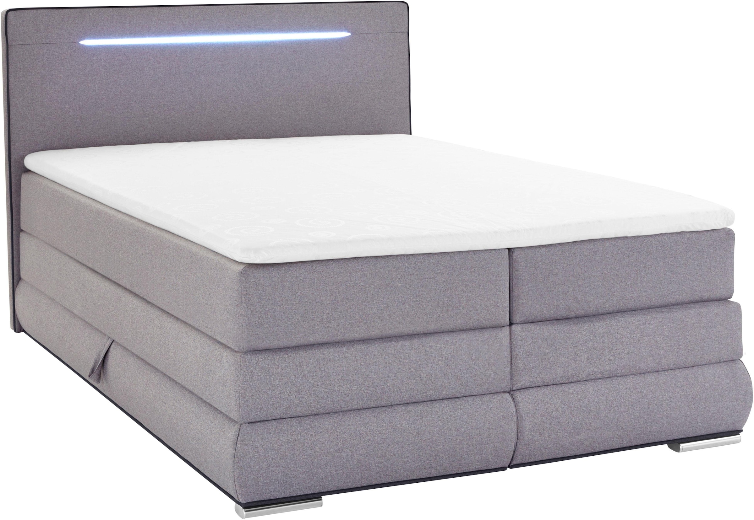 Bild von COLLECTION AB Boxspringbett, inkl. Bettkasten, LED-Beleuchtung und Topper