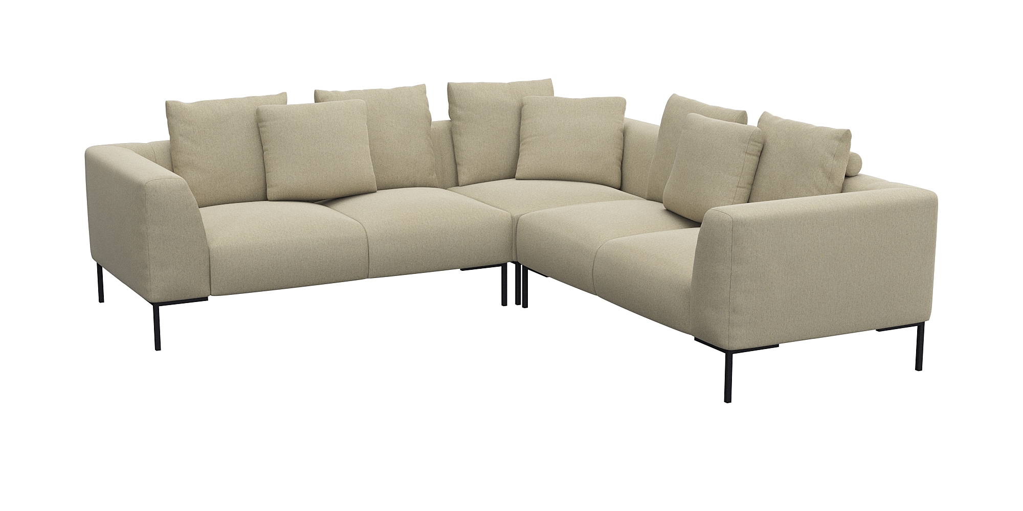 FLEXLUX Ecksofa »Sava, gleichschenklig, bequem mit hohem Sitzkomfort«, Tasc günstig online kaufen