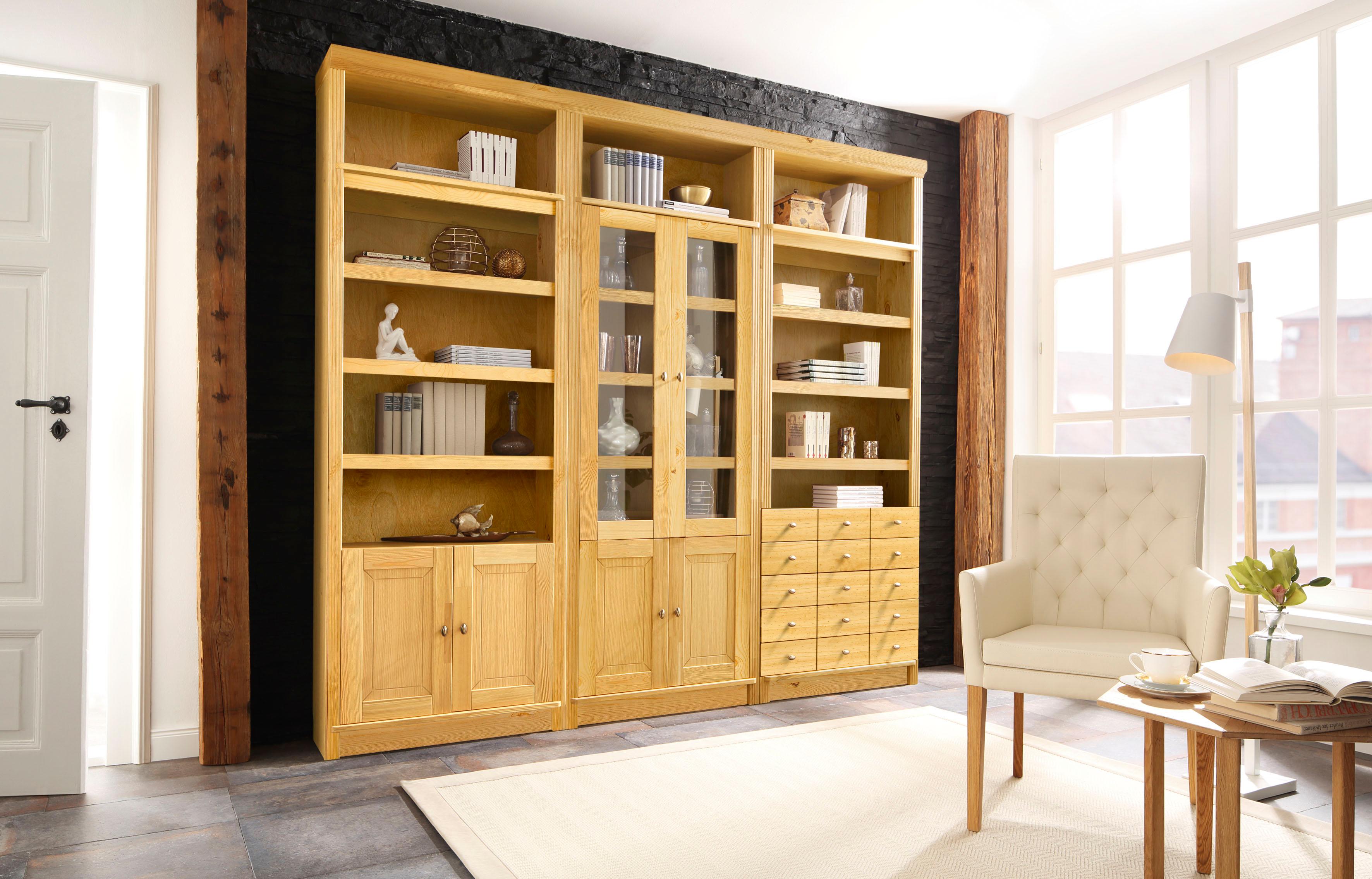 Home affaire Bücherregal »Soeren Vitrine mit 2 Glastüren, Breite/Tiefe: 80/ günstig online kaufen