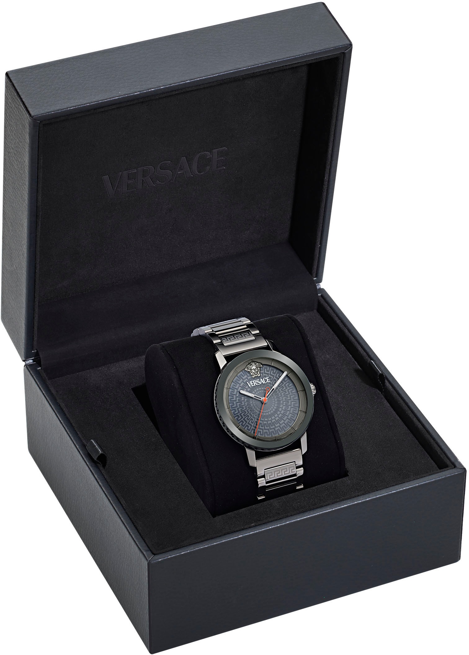 Versace Quarzuhr »V-HELIX«, Armbanduhr, Herrenuhr, Swiss Made, Saphirglas, Edelstahlarmband,analog