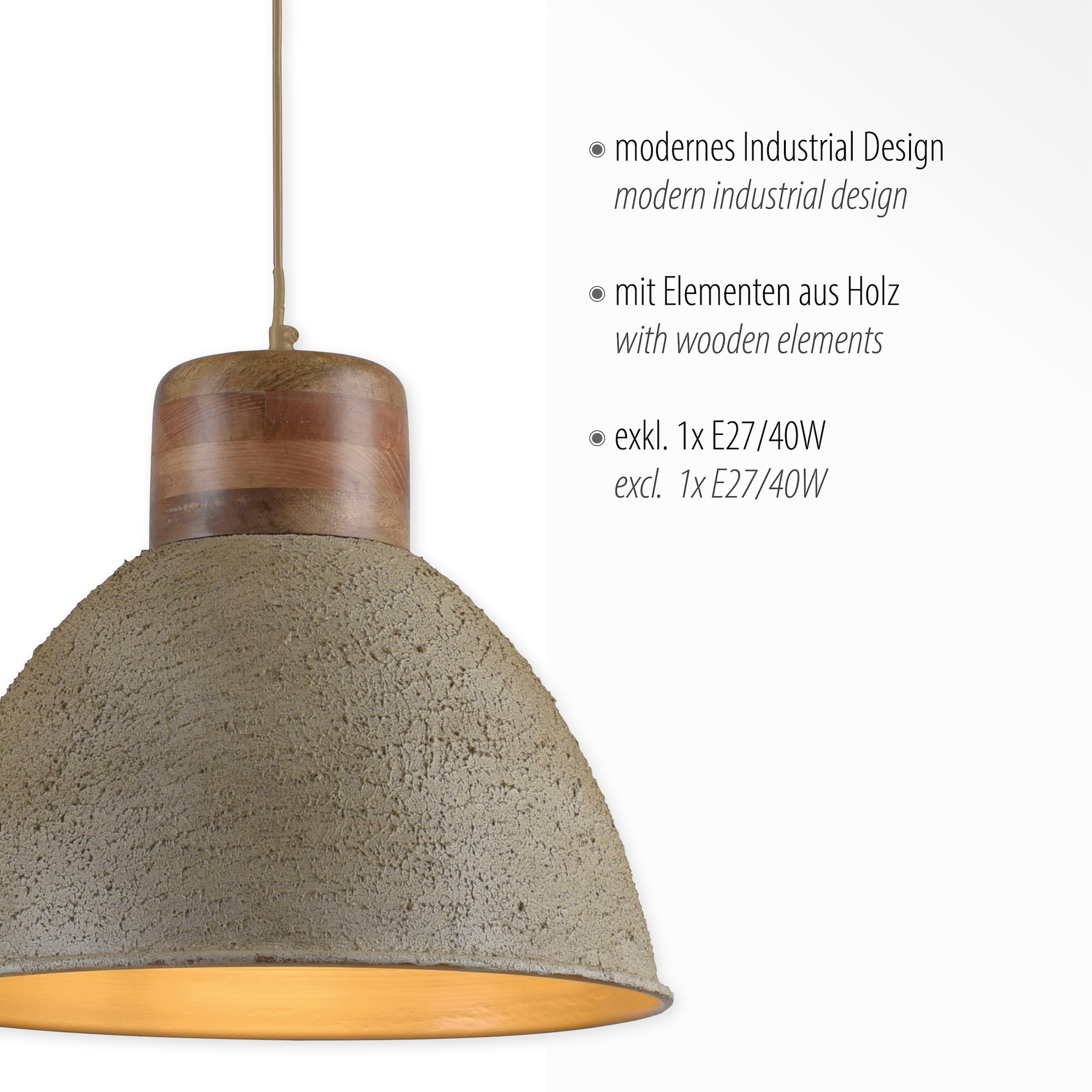 JUST LIGHT Pendelleuchte »SAMIA«, 1 flammig, Leuchtmittel E27 | ohne Leuchtmittel, ExklusiveE27