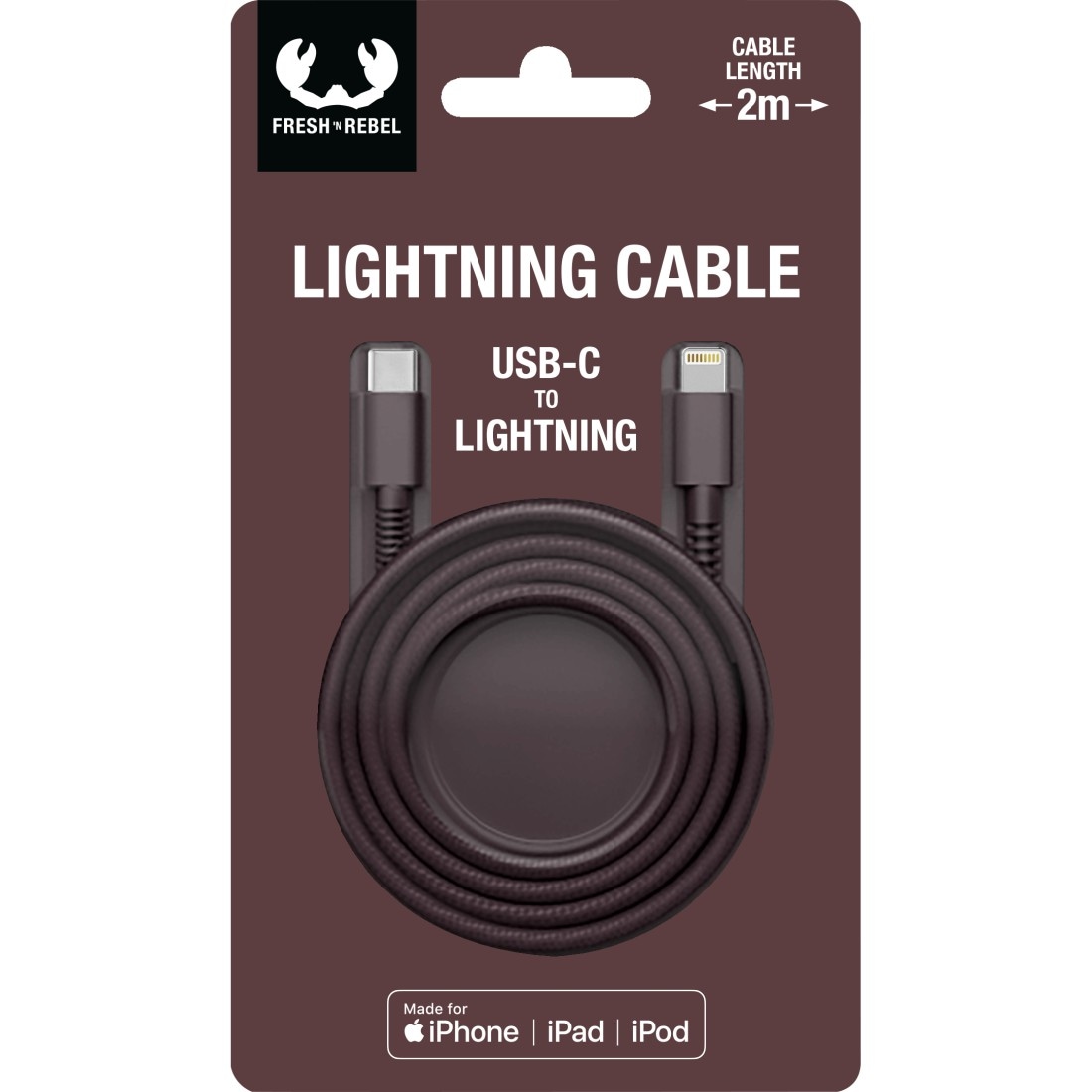 Fresh´n Rebel Smartphone-Kabel »USB-C - Lightning-Kabel "Fabriq", 2m«, USB Typ C-Lightning, 200 cm