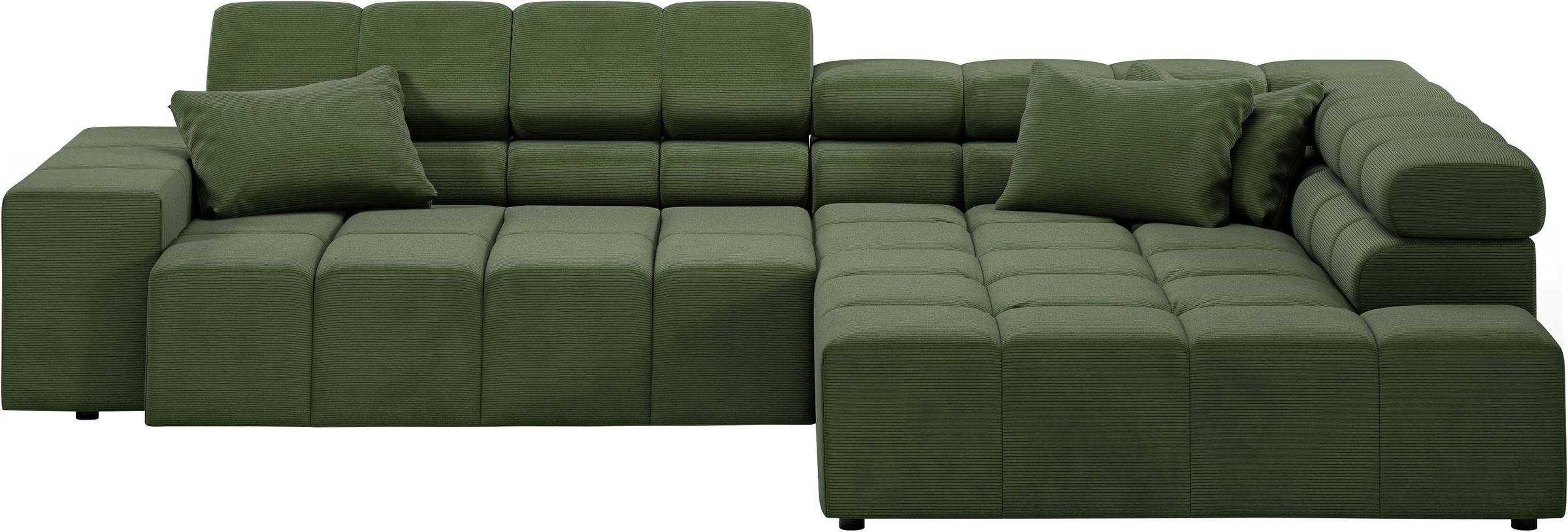 INOSIGN Ecksofa »Ancona incl. Kopfteilverstellung, Breite 319cm, L-Form«, wahlweise motorische Sitztiefenverstellung, auch in Cord + Easy Care