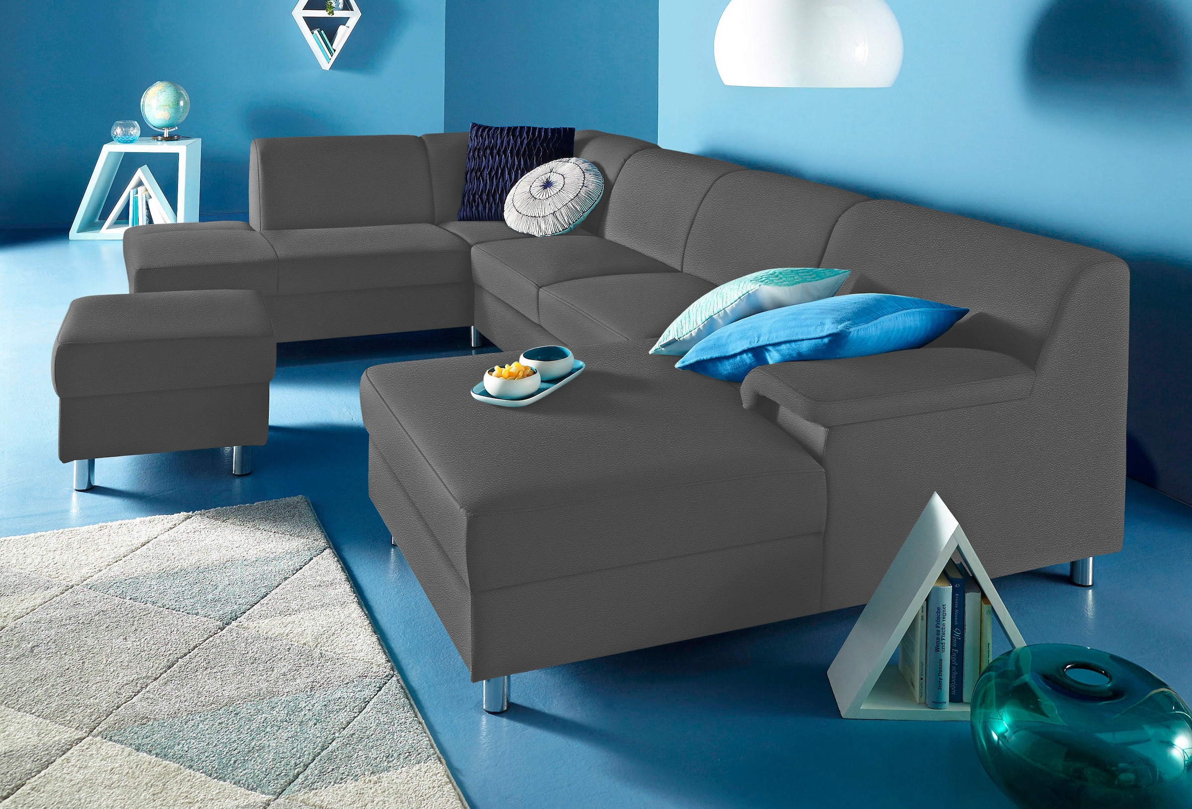 Home affaire Wohnlandschaft »Jamie, zeitloses Design, fester Sitzkomfort, v günstig online kaufen