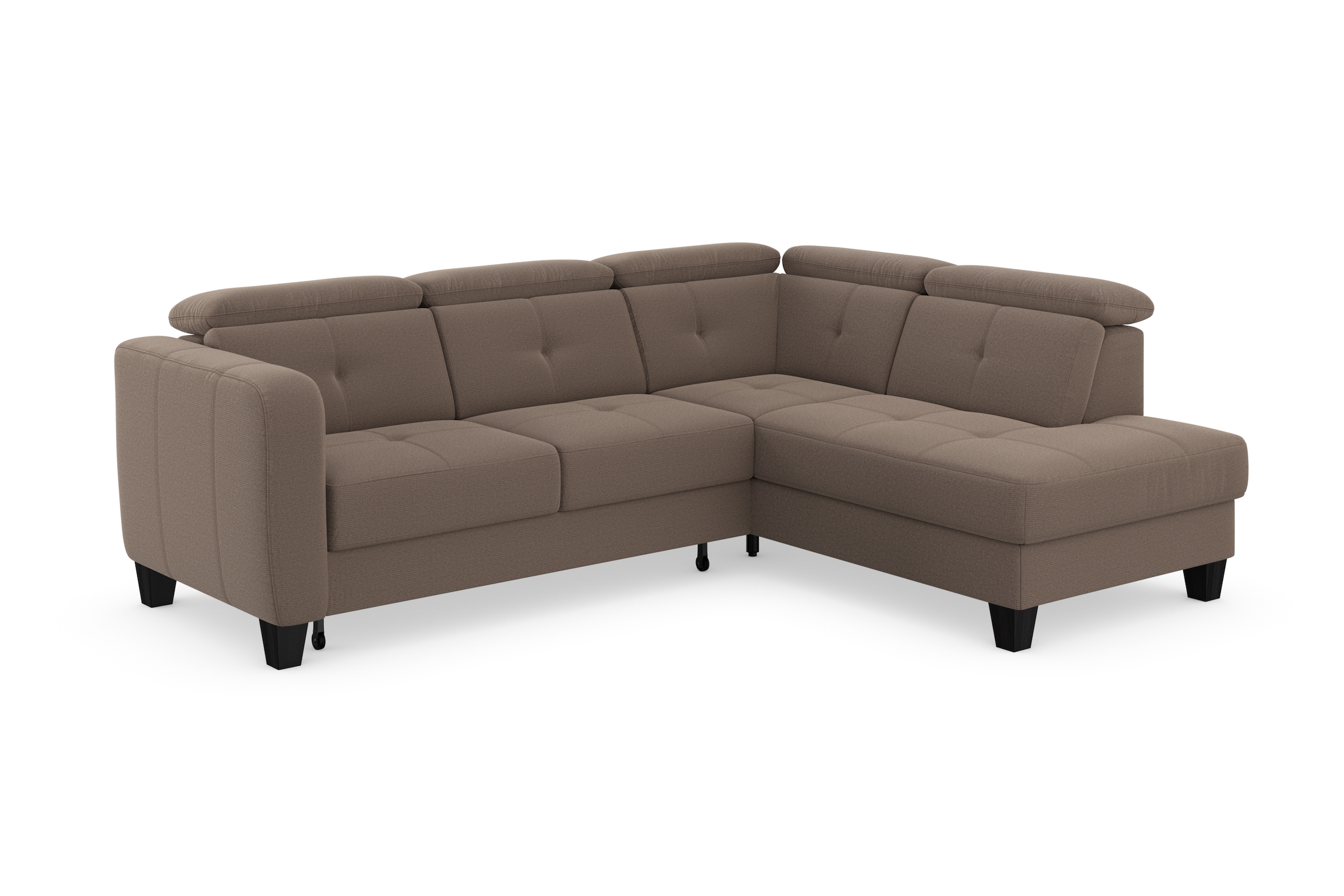sit&more Ecksofa »Belluci L-Form«, inklusive Federkern, wahlweise mit Bettfunktion und Bettkasten