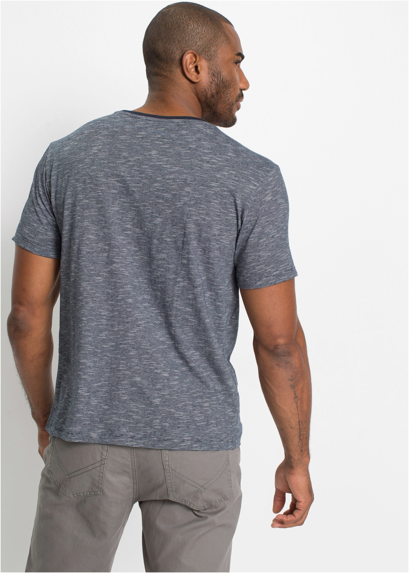 bonprix T-Shirt, 2 Stk. T-Shirt (2er Pack) aus reiner Baumwolle
