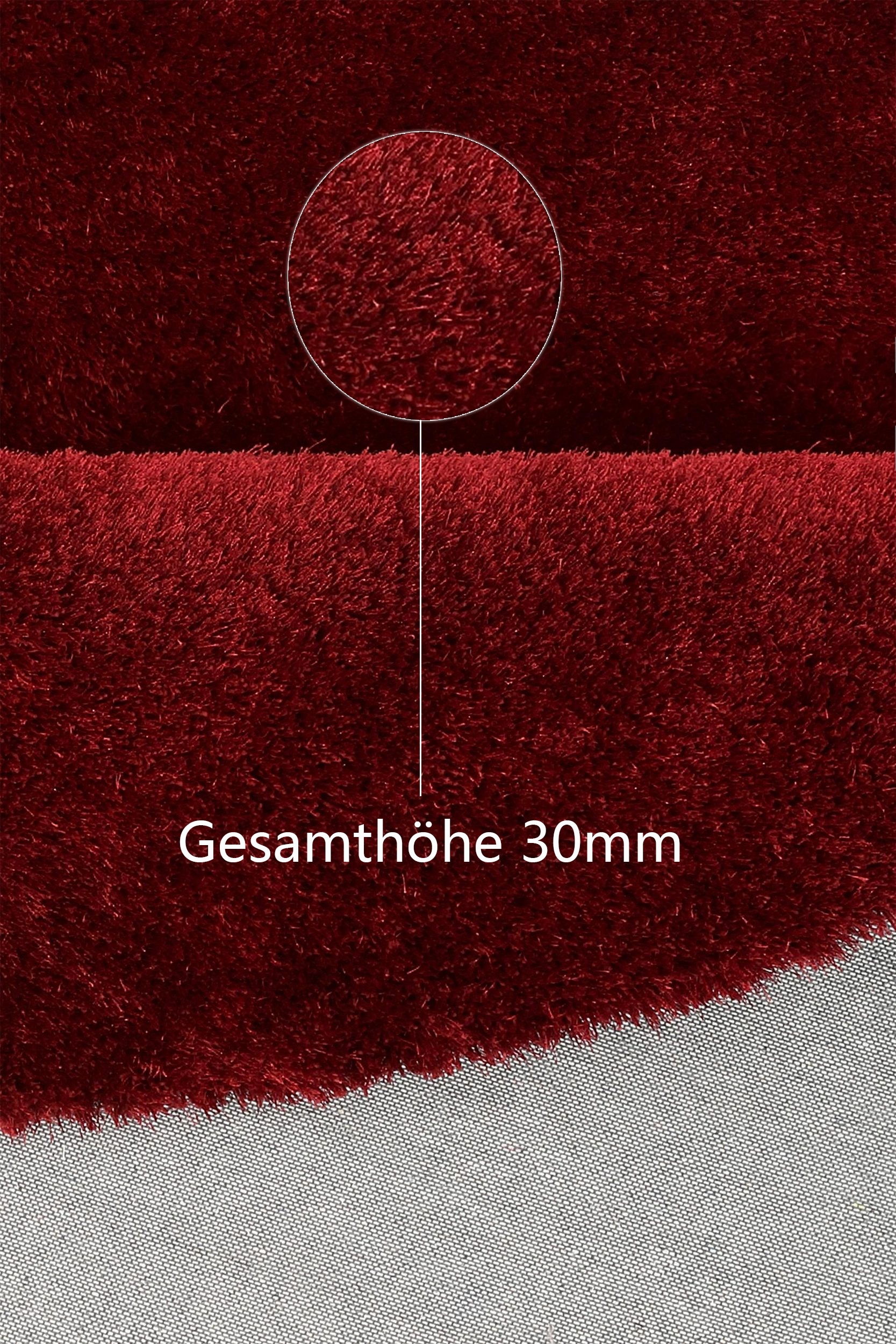 Bruno Banani Hochflor-Teppich »Dana Teppich, Kundenliebling«, rund, 30 mm Höhe, unifarben, Mikrofaser Teppiche, Wohnzimmer, Schlafzimmer, Esszimmer