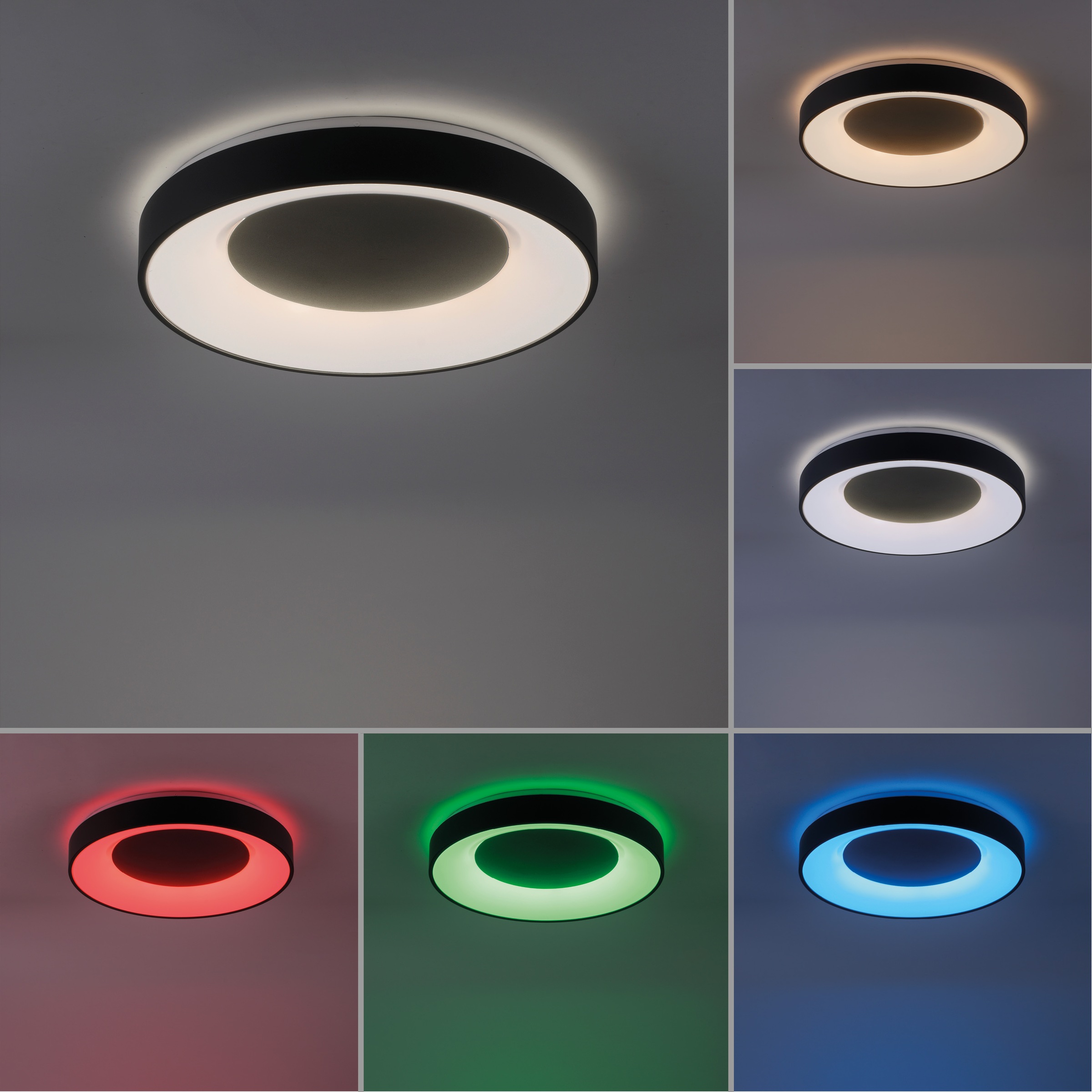 JUST LIGHT Deckenleuchte »Ls-ANIKA«, 1 flammig, Leuchtmittel LED-Board | LED fest integriert, RGB+tunable white, Infrarot inkl., Fernbedienung, Smarthome fähig