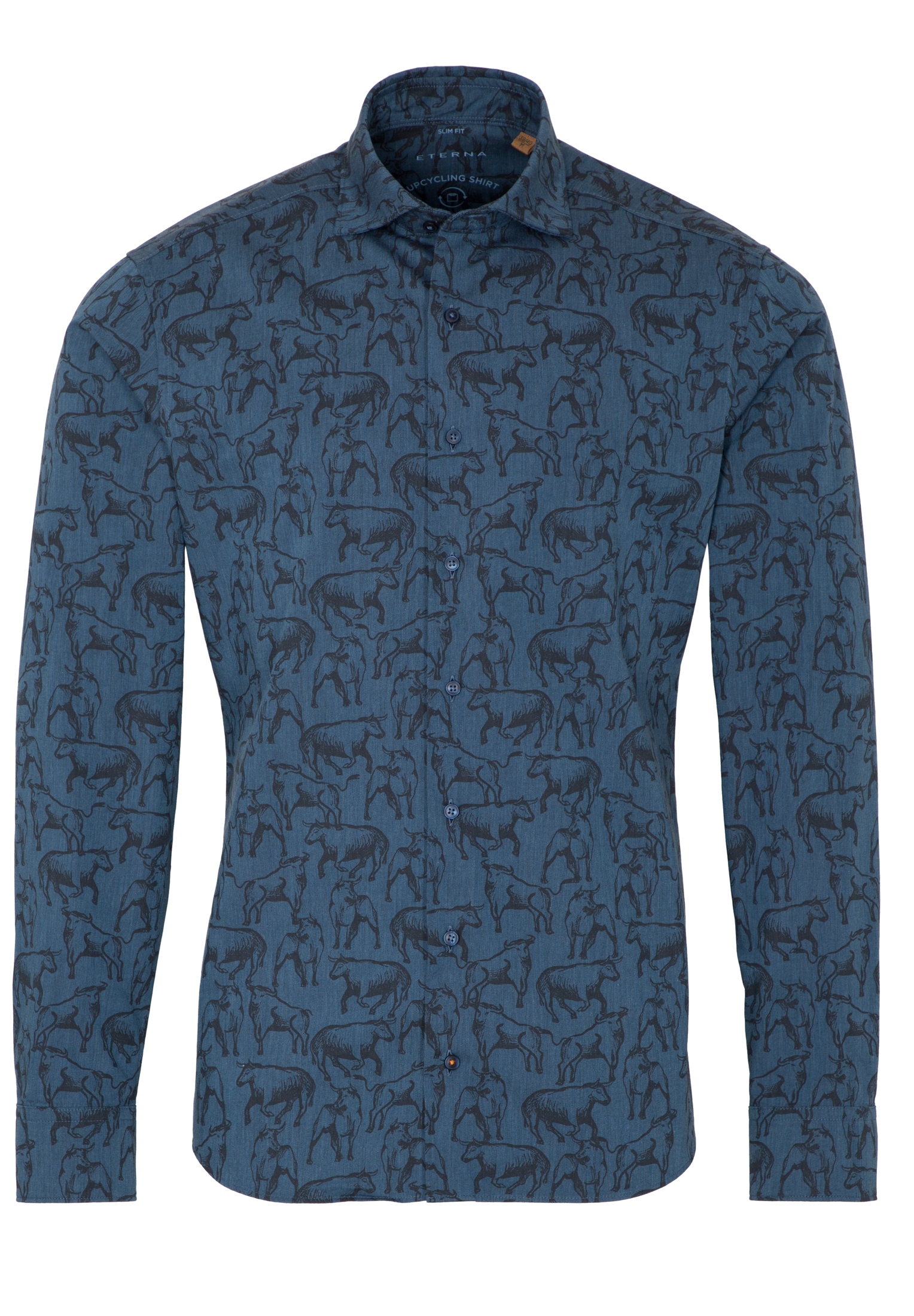 Eterna Langarmhemd »SLIM FIT« EASY IRON (bügelleicht)