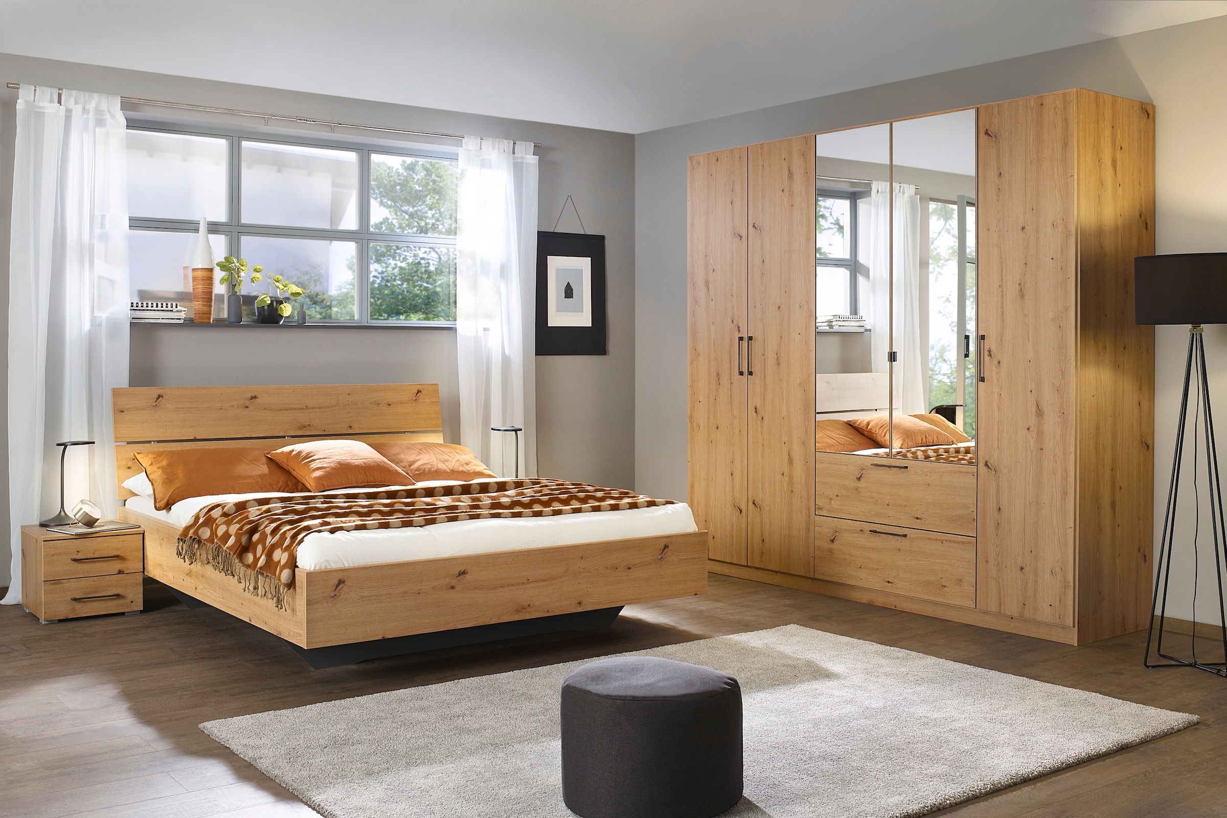 INOSIGN BY RAUCH Drehtürenschrank »Kleiderschrank Schrank Garderobe Wäscheschrank CHALLENGER«, mit Spiegeltüren und geräumigen Schubladen MADE IN GERMANY