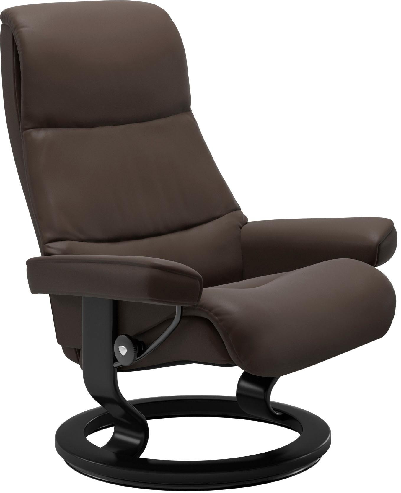 Stressless® Relaxsessel »View«, (Set, Relaxsessel mit Hocker), mit Classic Base, Größe L,Gestell Schwarz